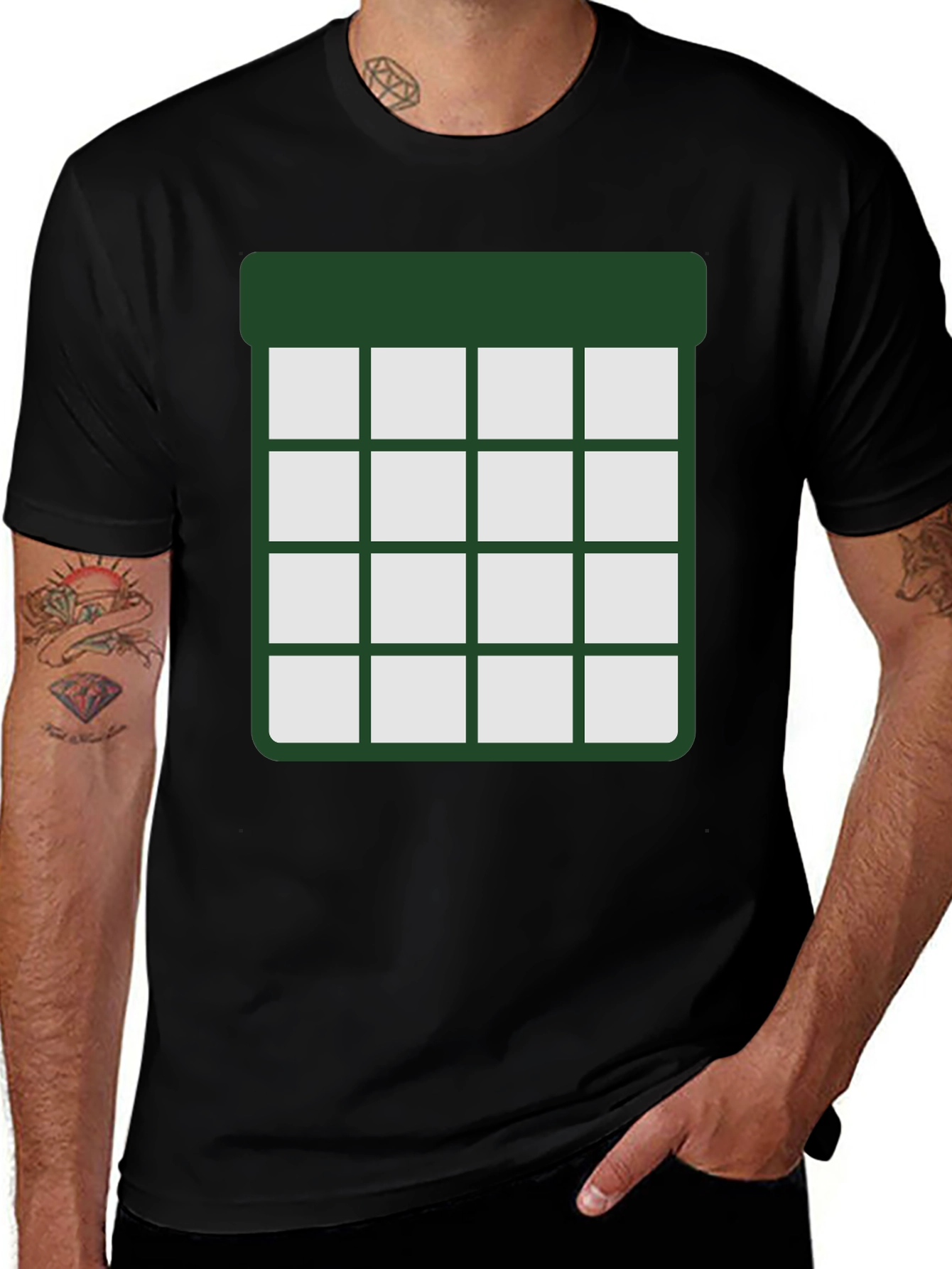 Variant 19 of Grid Graphic T-Shirt