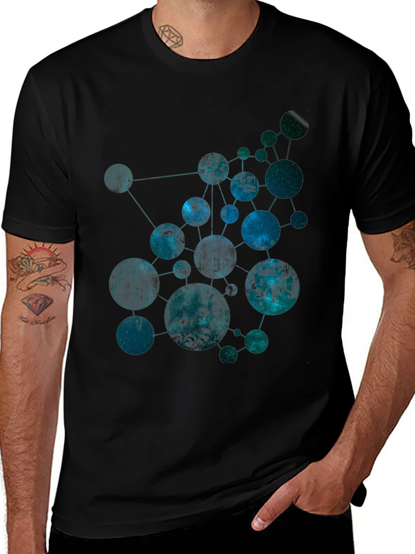 Abstract Celestial Spheres Graphic Tee