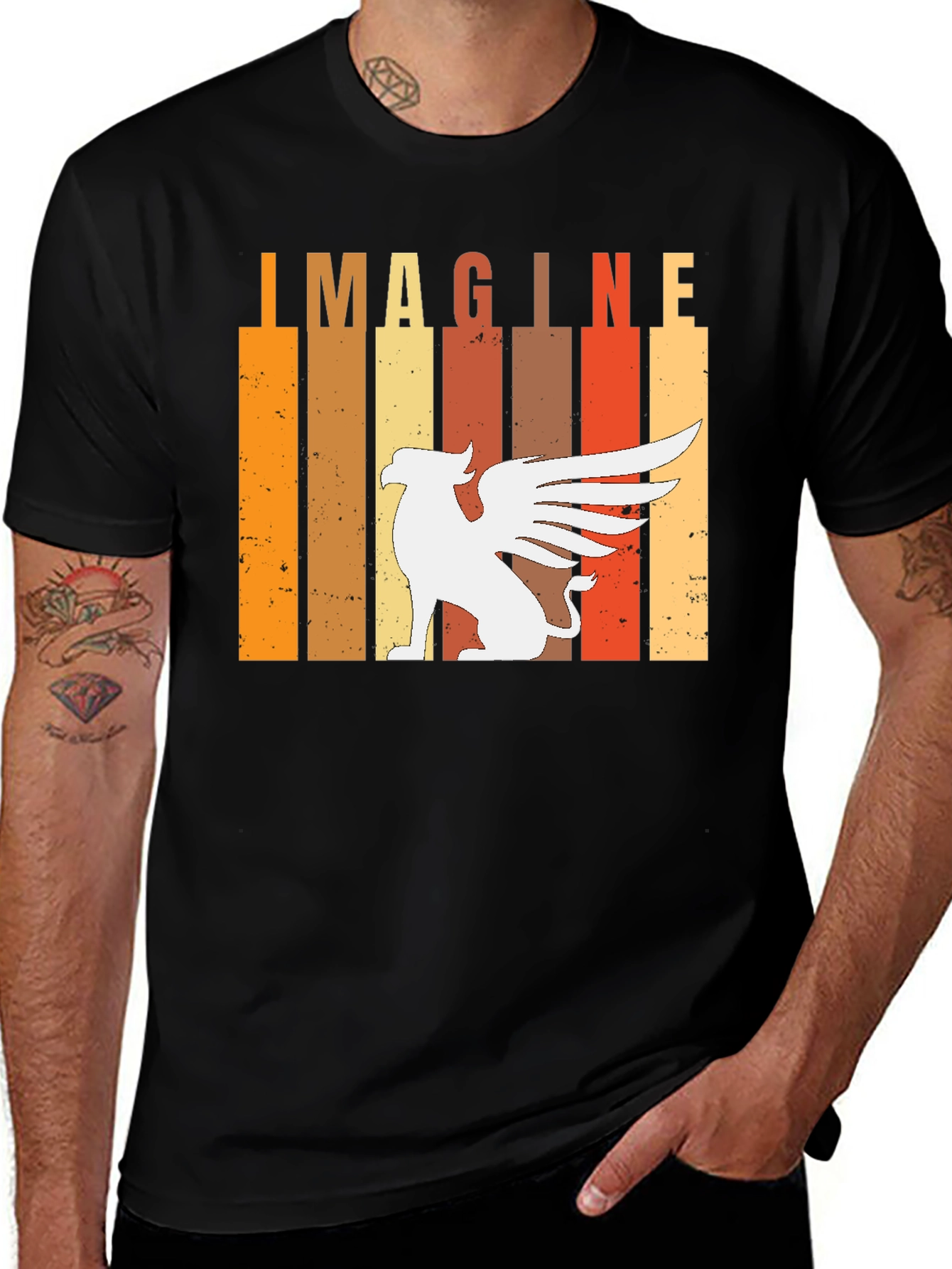 Variant 21 of Imagine Griffin Graphic T-Shirt - Men's Black Tee