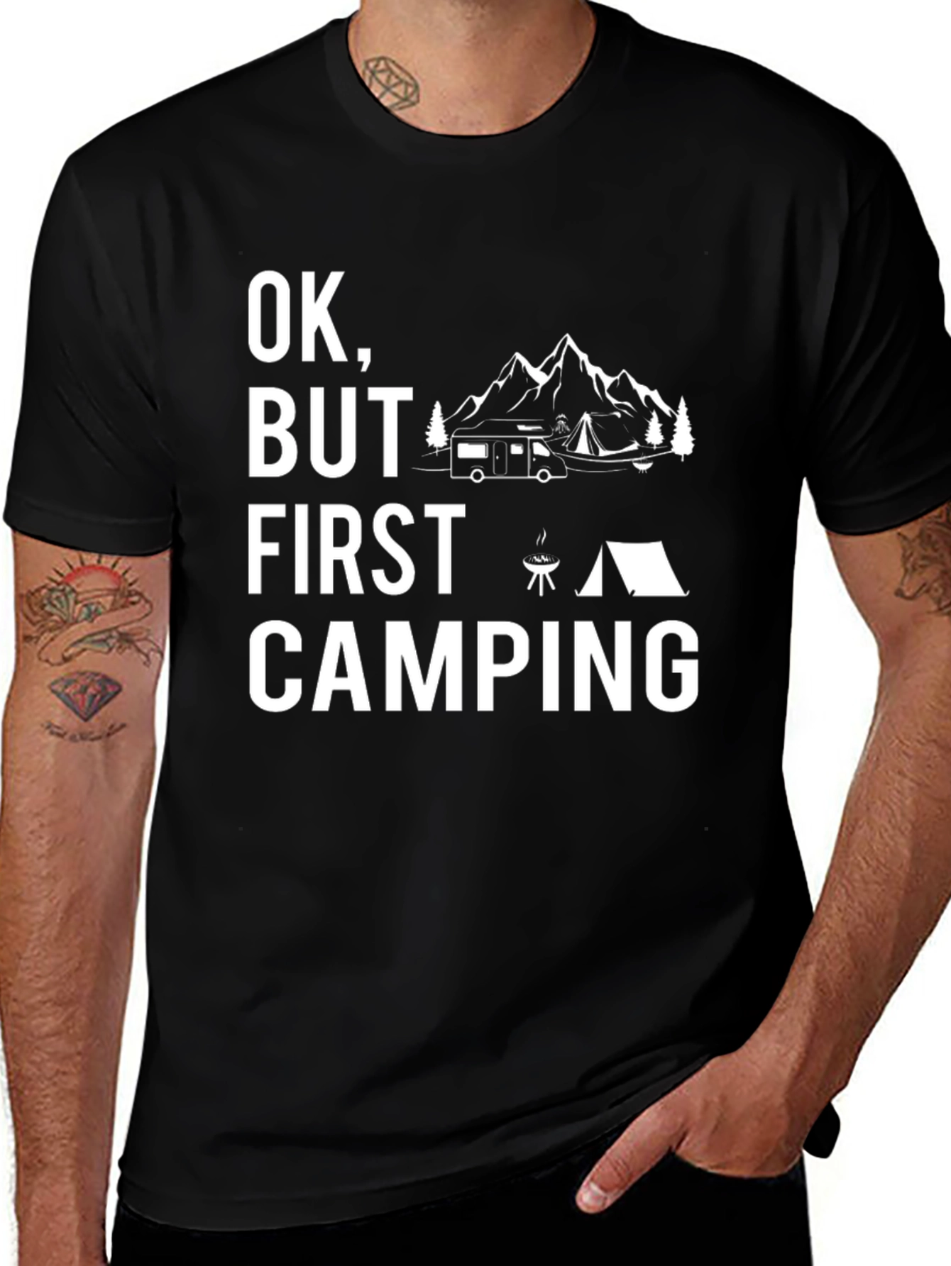 Variant 9 of Ok, But First Camping T-Shirt