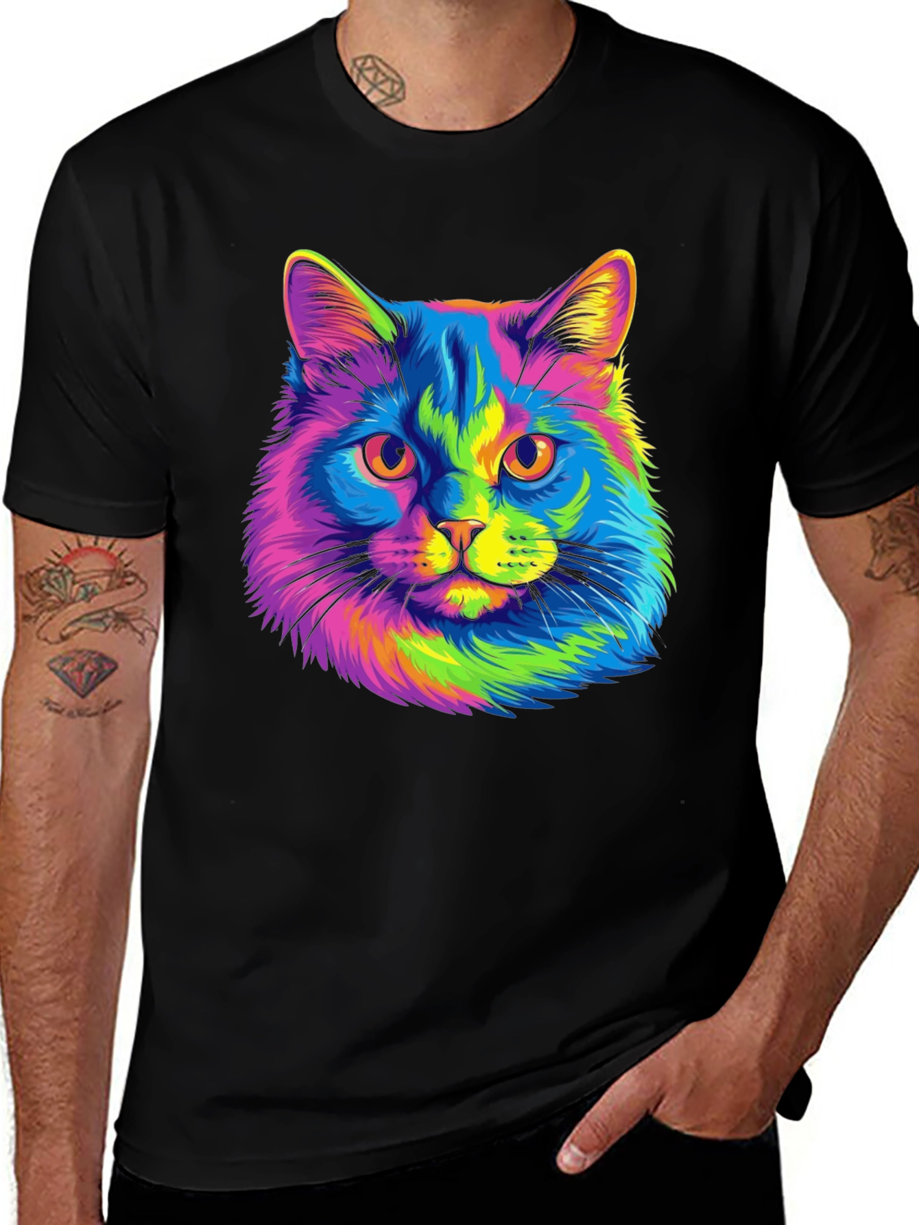 Variant 25 of Rainbow Cat Graphic T-Shirt
