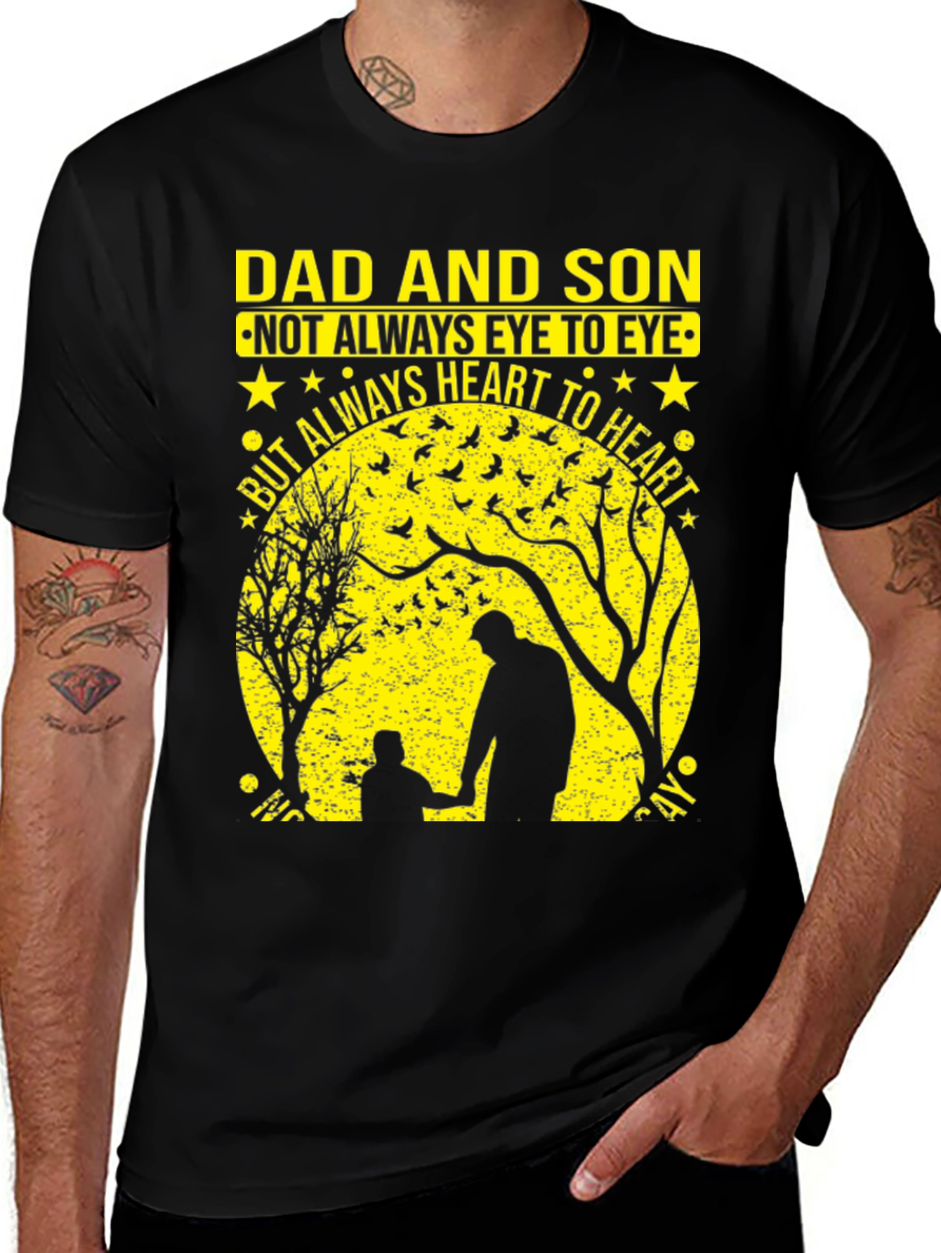 Dad and Son Heart to Heart T-Shirt