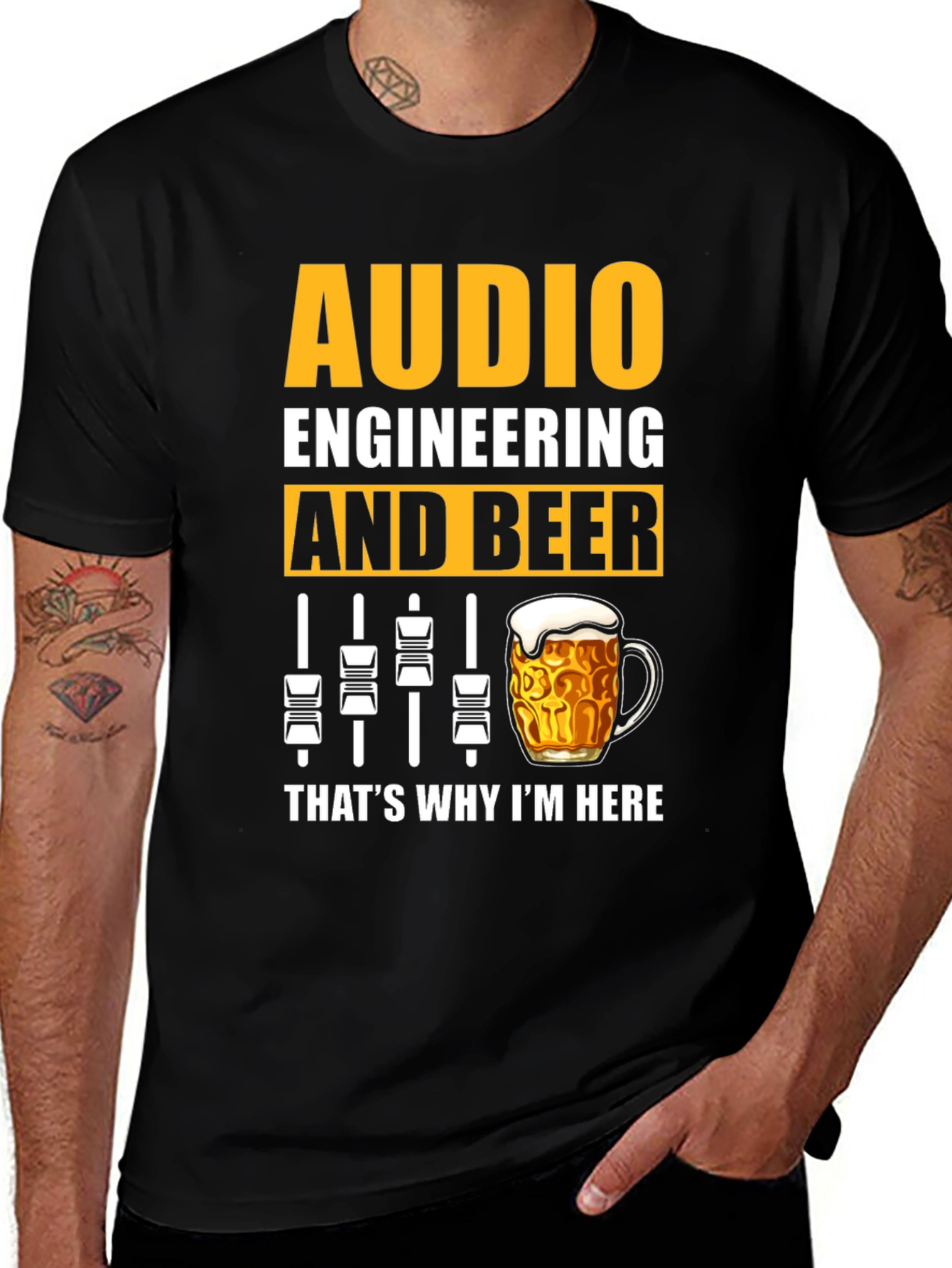 Variant 26 of Audio Engineering & Beer Graphic T-Shirt
