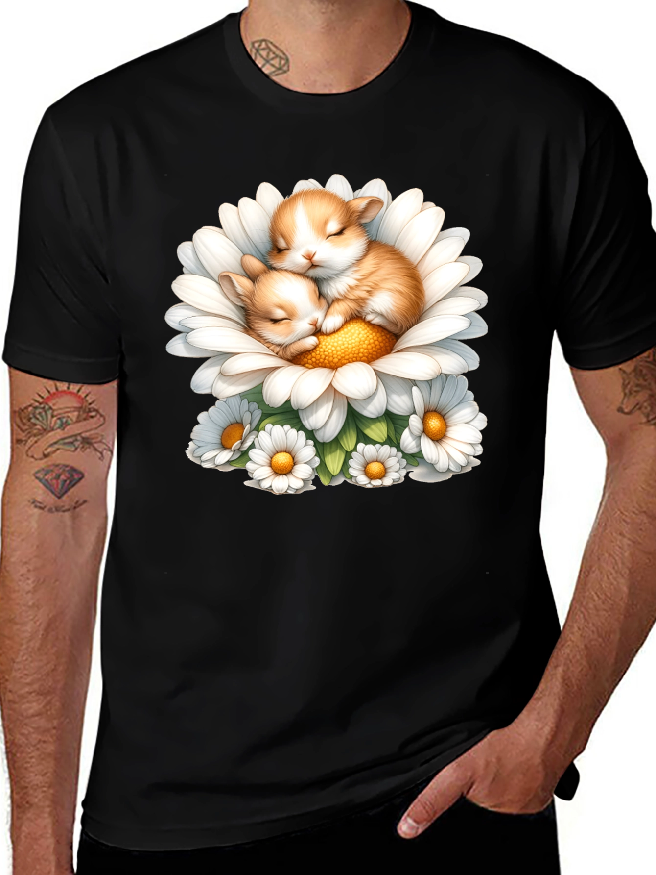 Variant 15 of Cute Kittens in Daisy T-Shirt