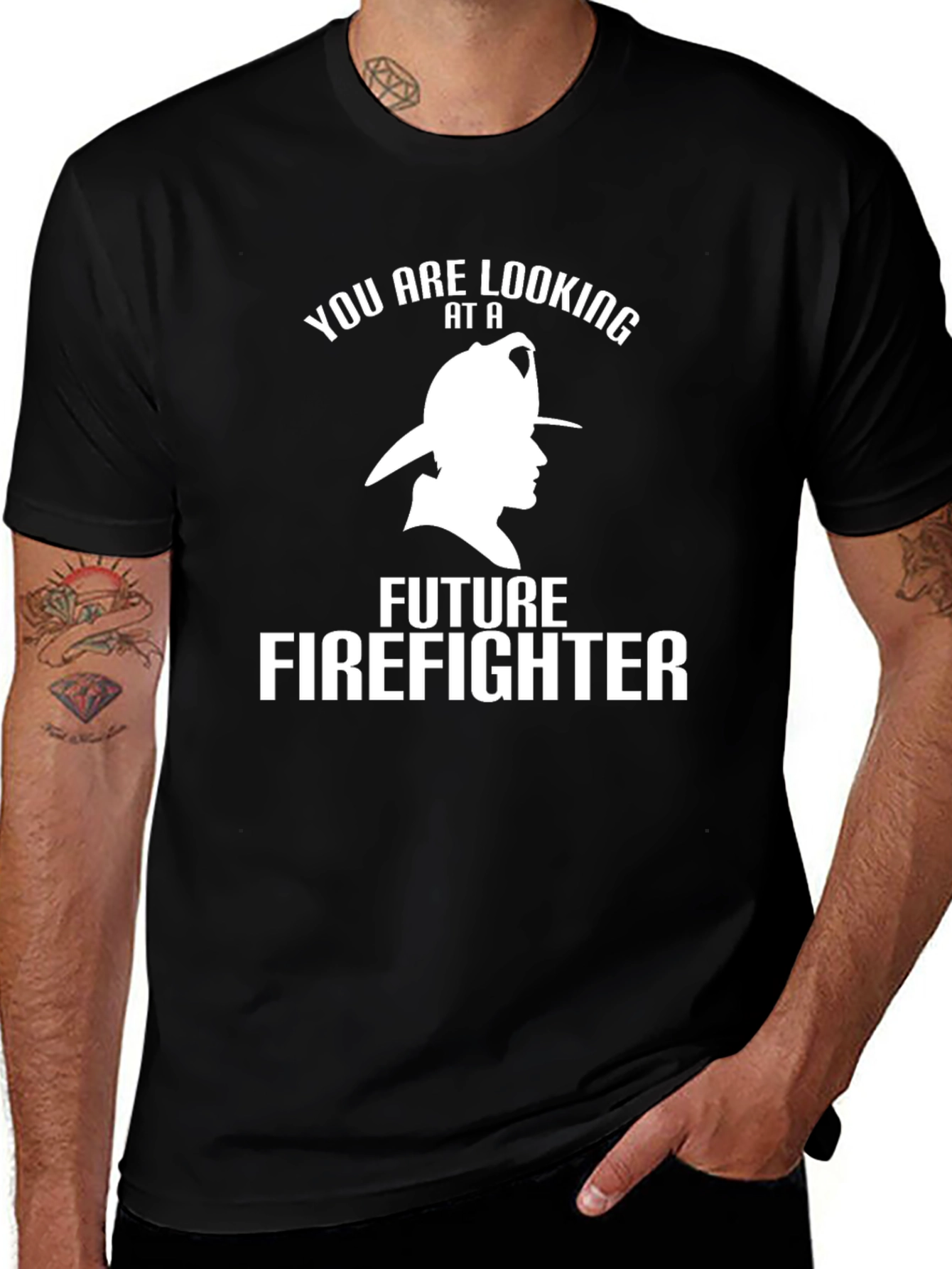Variant 20 of Future Firefighter T-Shirt - Black Cotton Tee