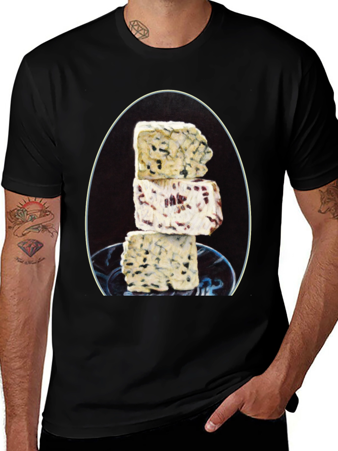 Gourmet Cheese Stack Graphic Tee