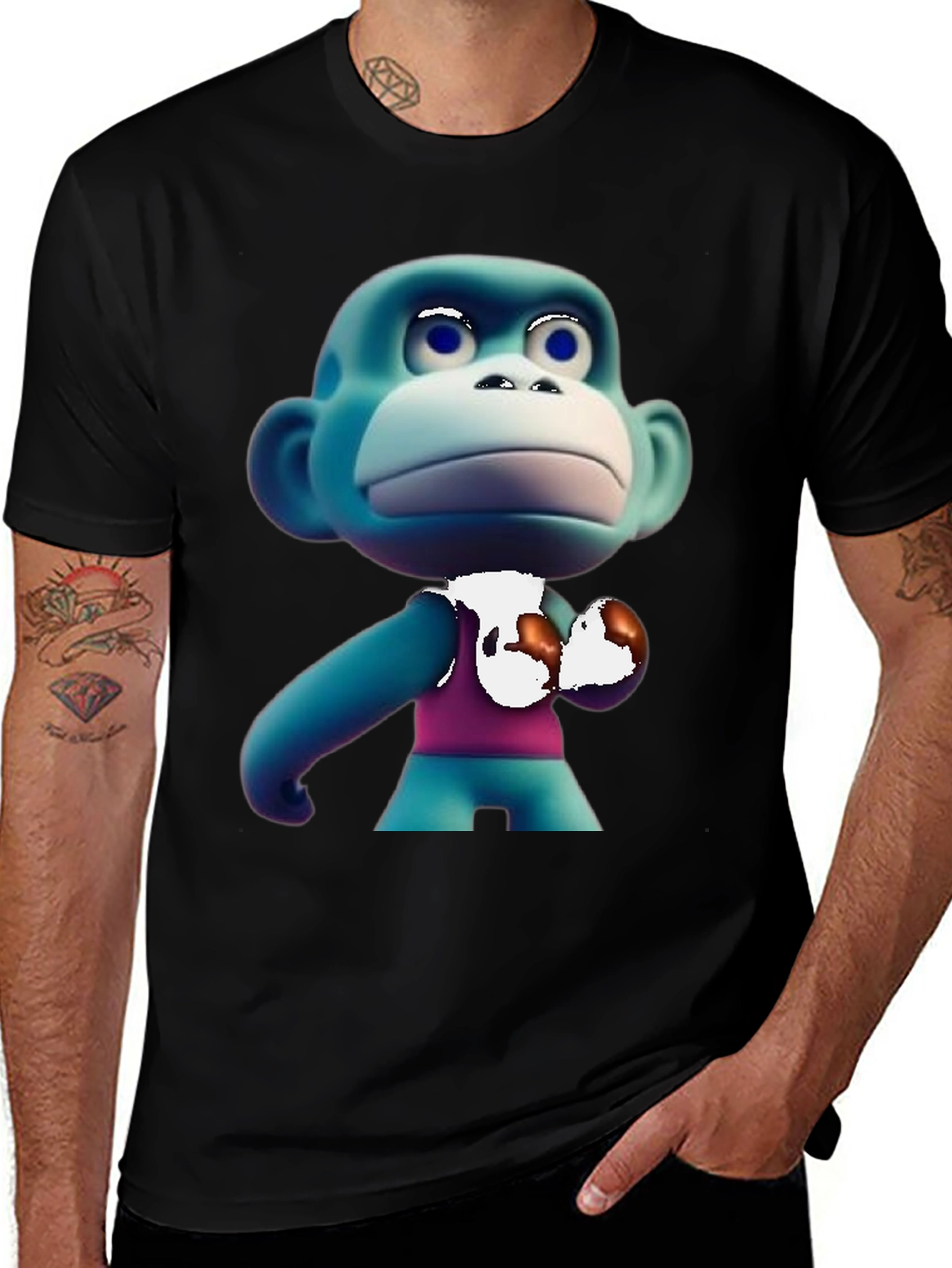 Variant 30 of Cartoon Monkey Boxer T-Shirt