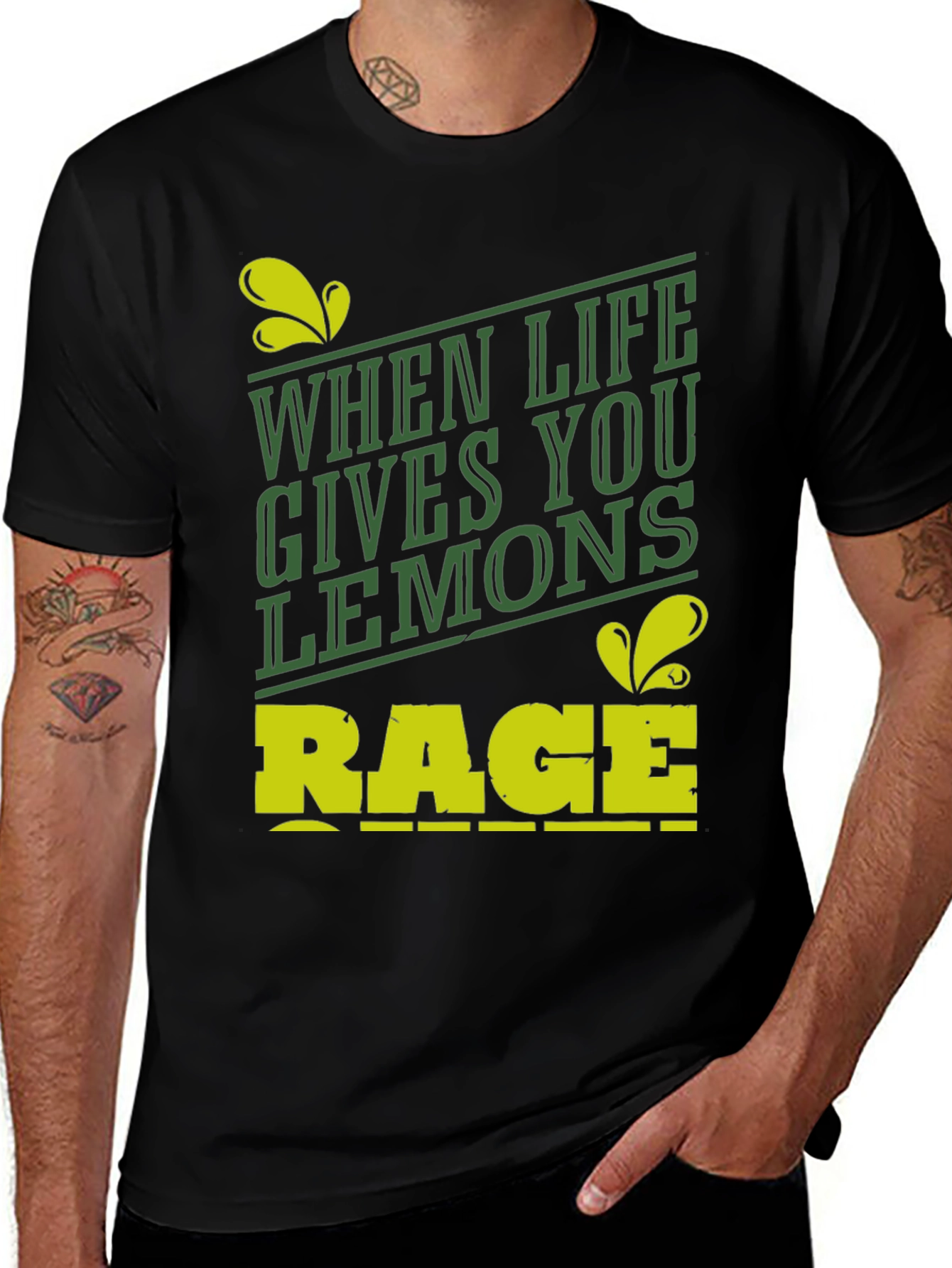 Variant 9 of When Life Gives You Lemons Rage Funny Graphic Tee