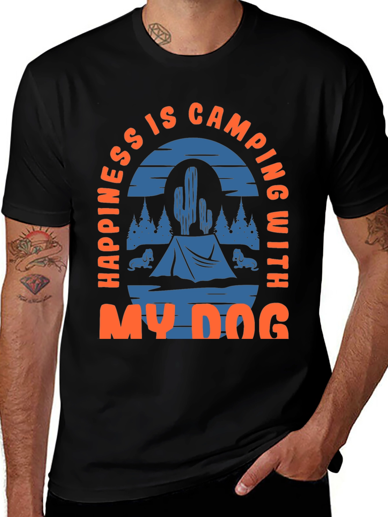 Variant 11 of Camping with My Dog Graphic Tee
