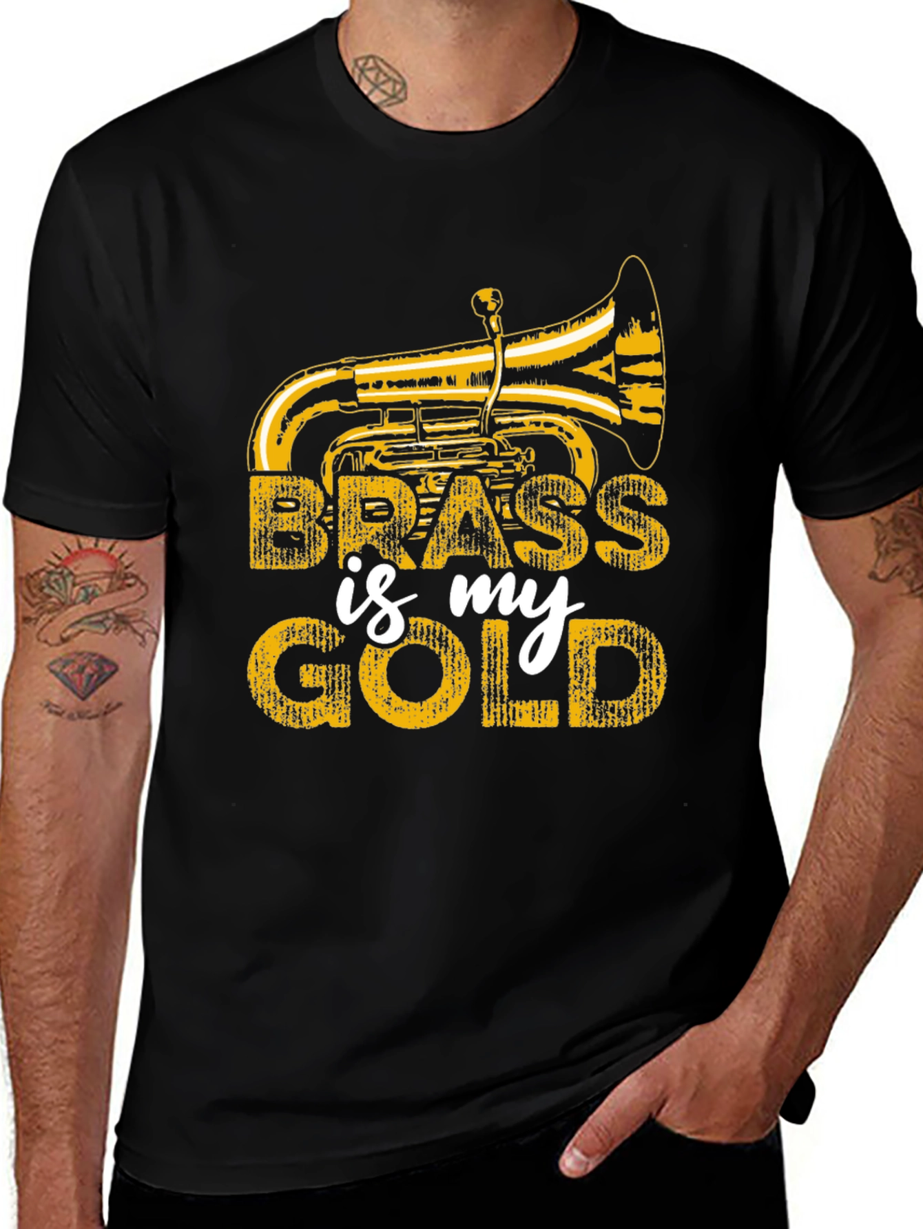 Variant 2 of Brass is My Gold Tuba Player T-Shirt