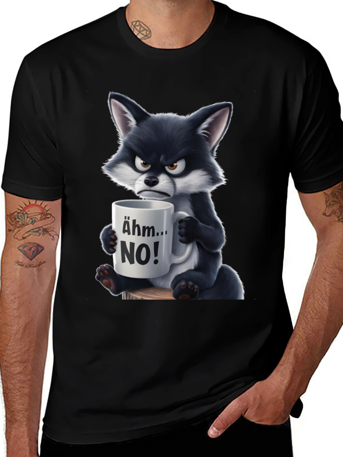 Variant 29 of Grumpy Fox "Ahm...NO!" Graphic T-Shirt