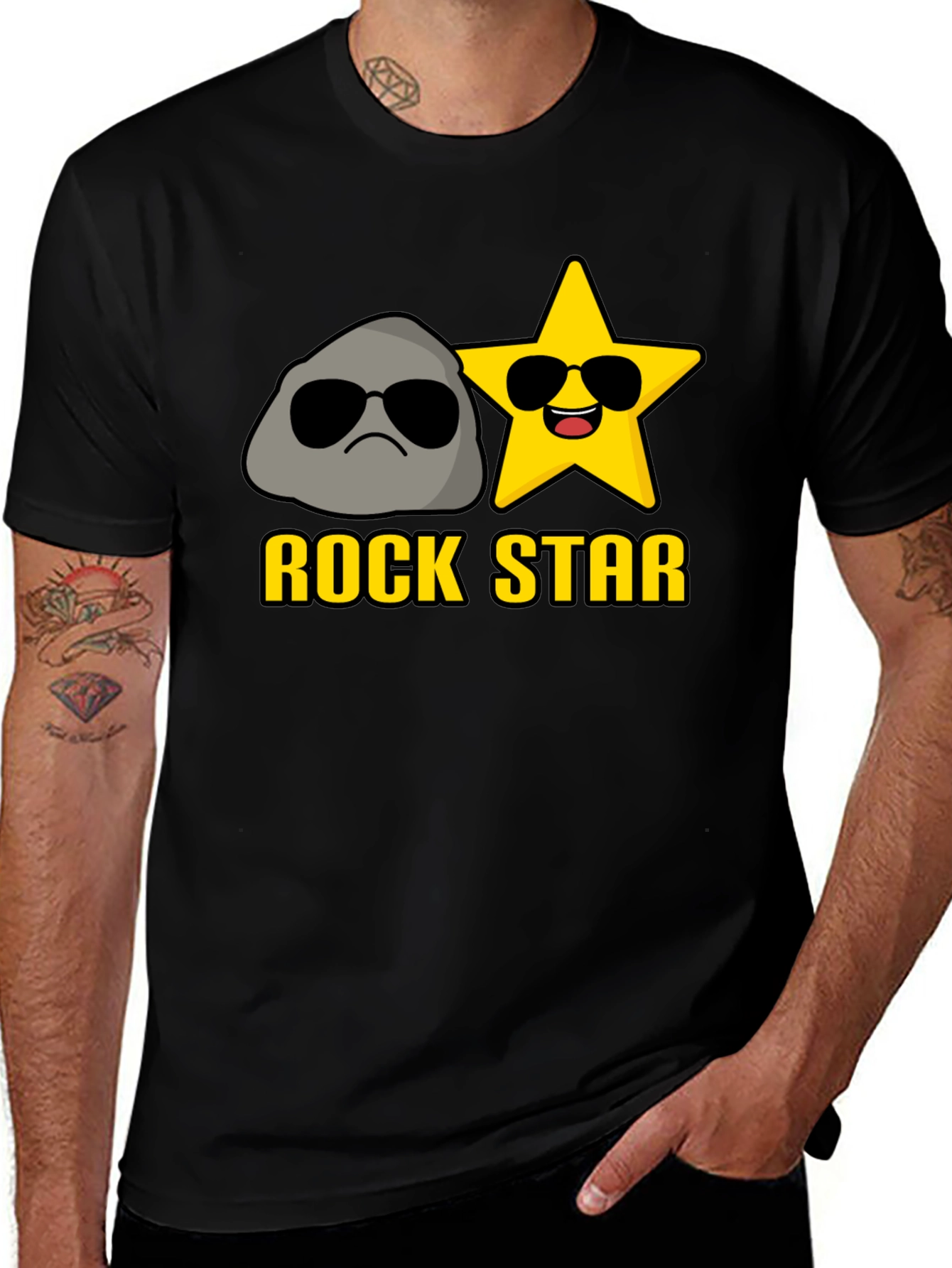 Variant 19 of Rock Star Graphic T-Shirt Funny Tee