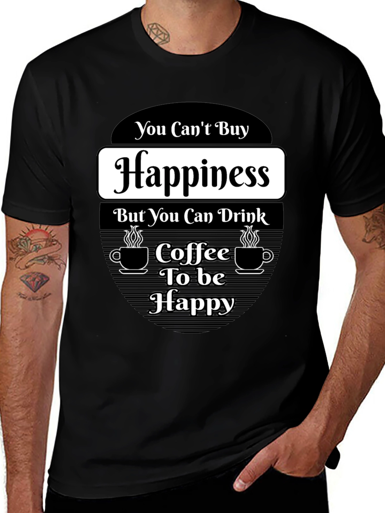 Variant 20 of Coffee Makes Me Happy Graphic Tee