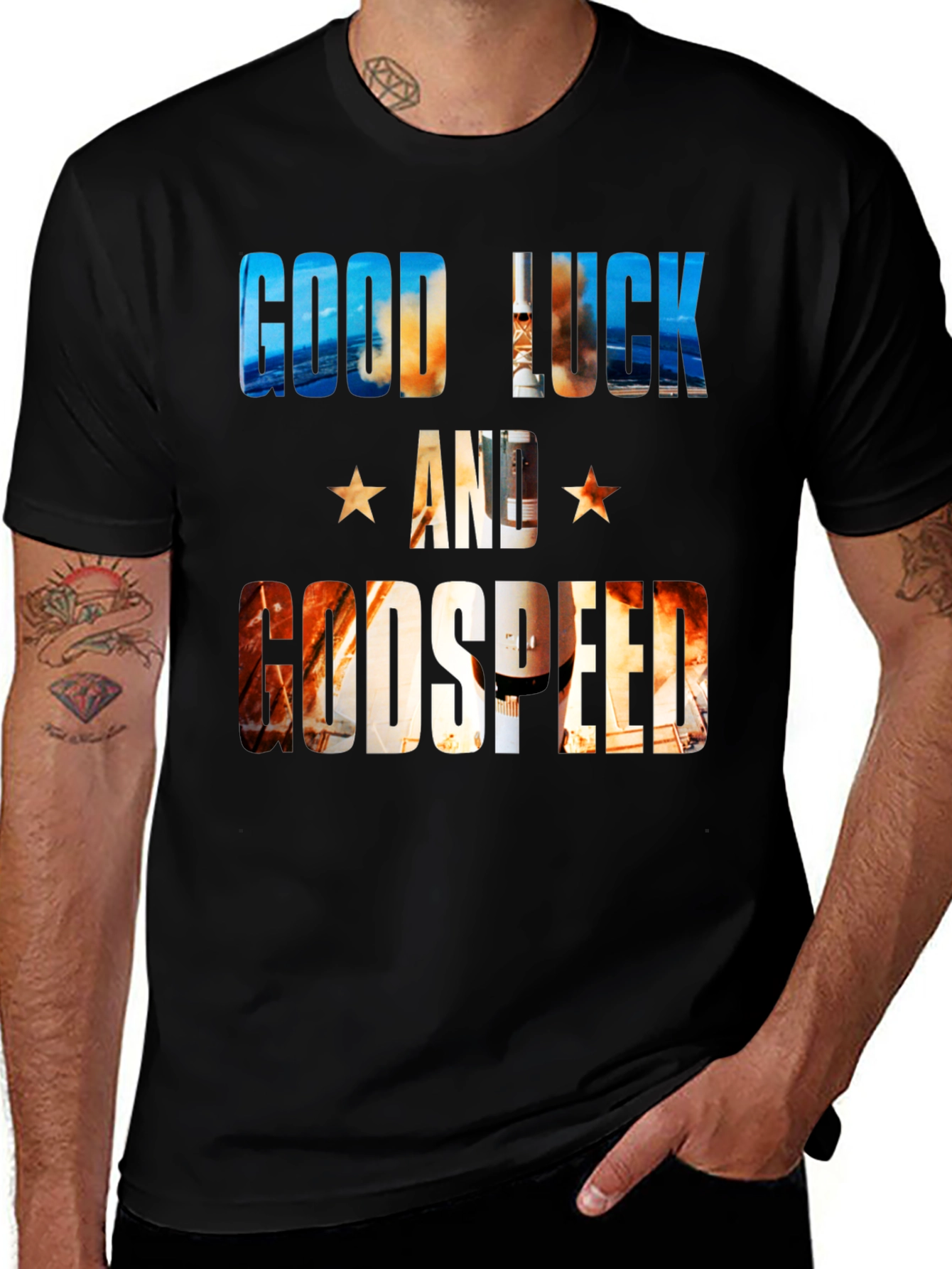 Variant 3 of Good Luck and Godspeed Graphic Tee