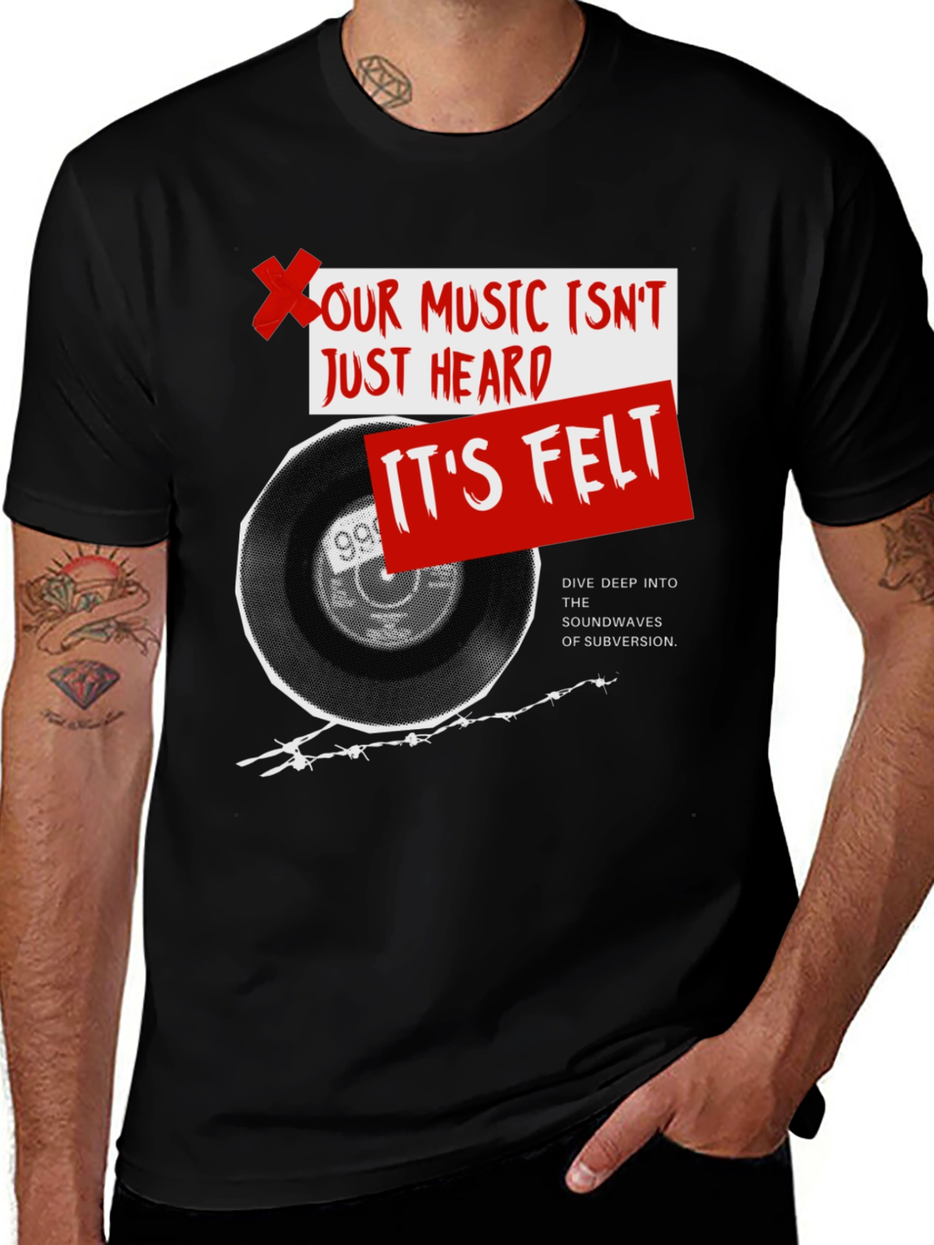 Variant 12 of Music is Felt Graphic T-Shirt