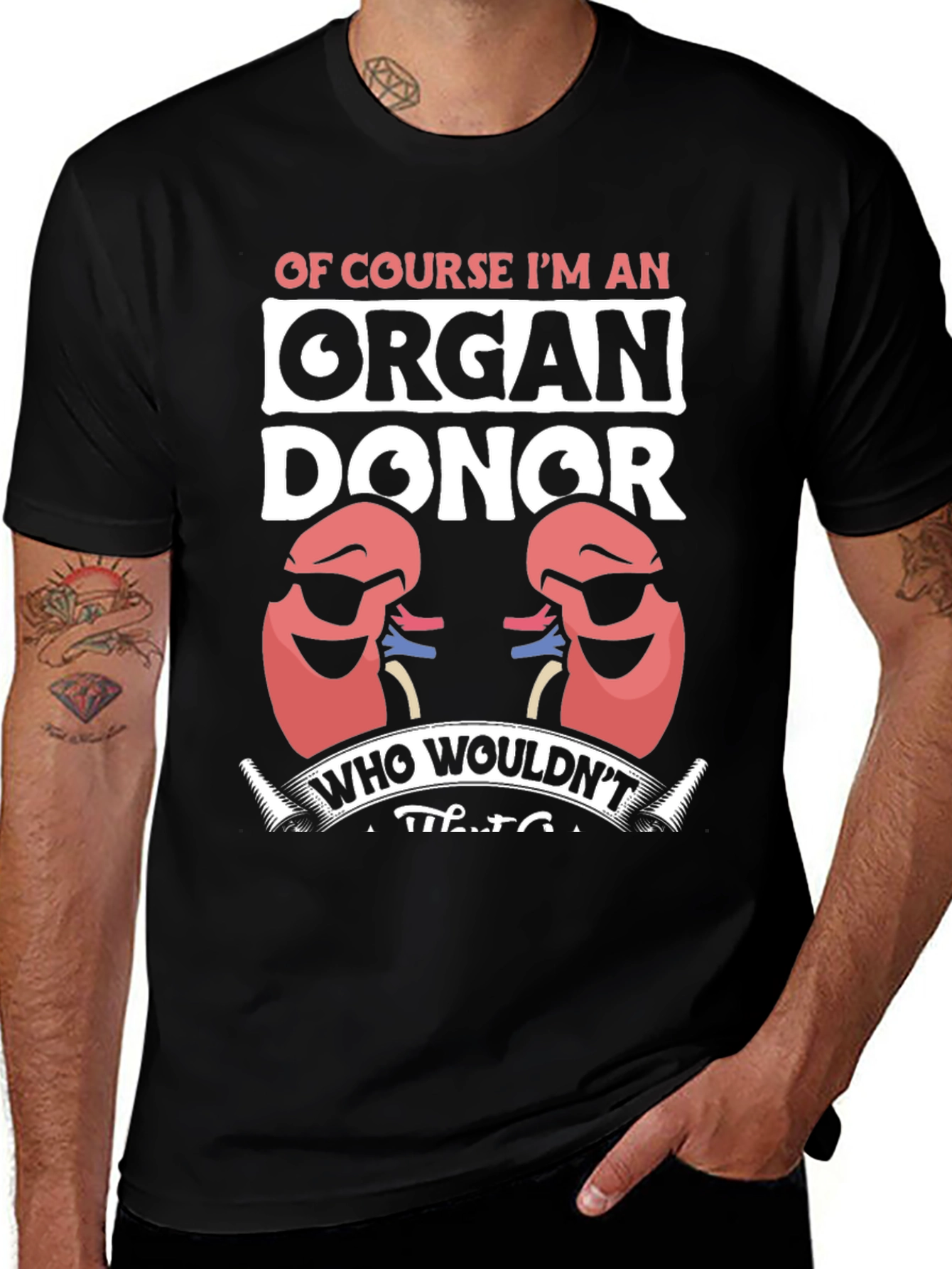 Variant 17 of Organ Donor Graphic T-Shirt - Funny Medical Humor Tee