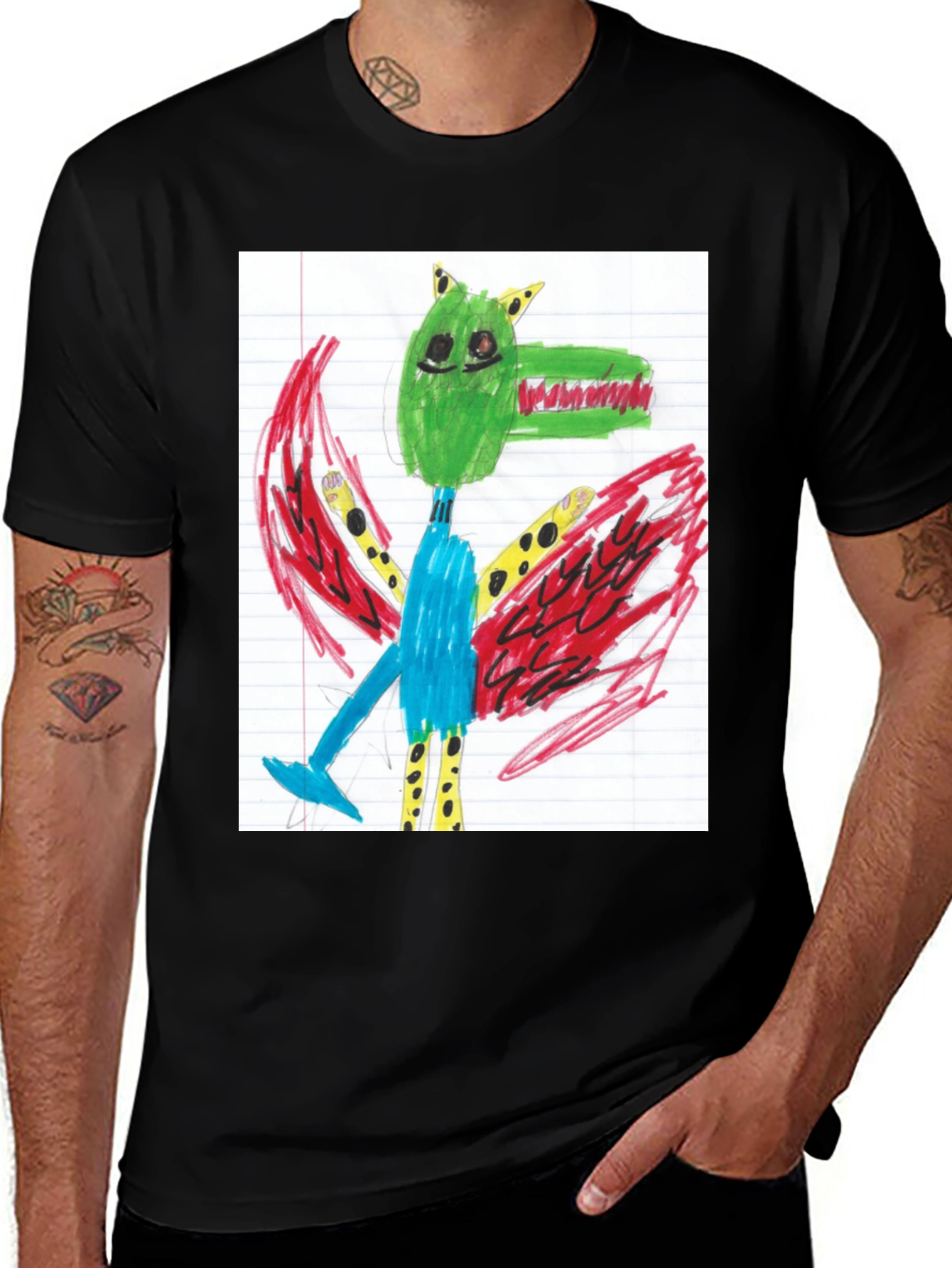 Variant 28 of Unique Kid's Drawing Art Print T-Shirt