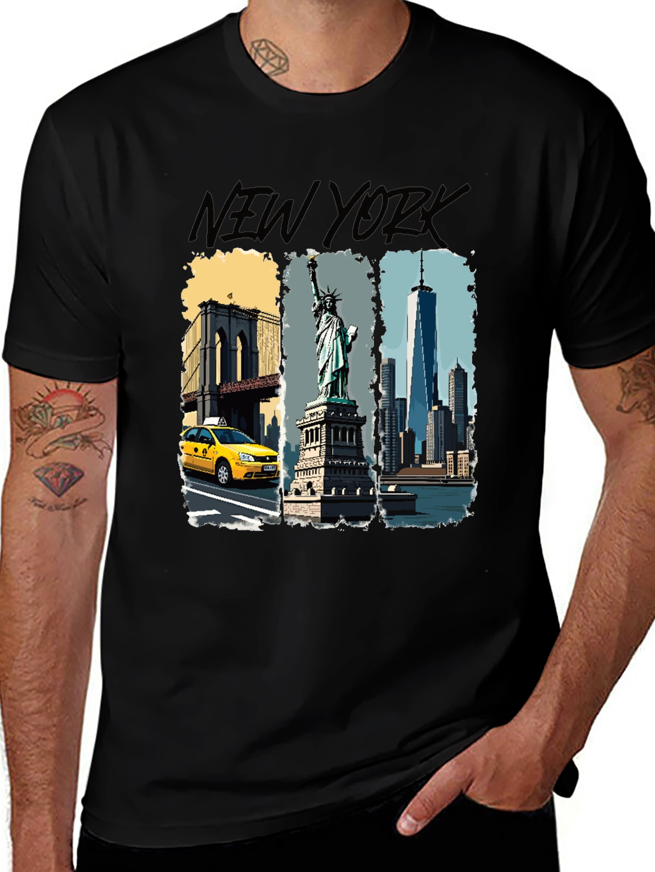 Variant 11 of New York Landmarks Graphic Tee