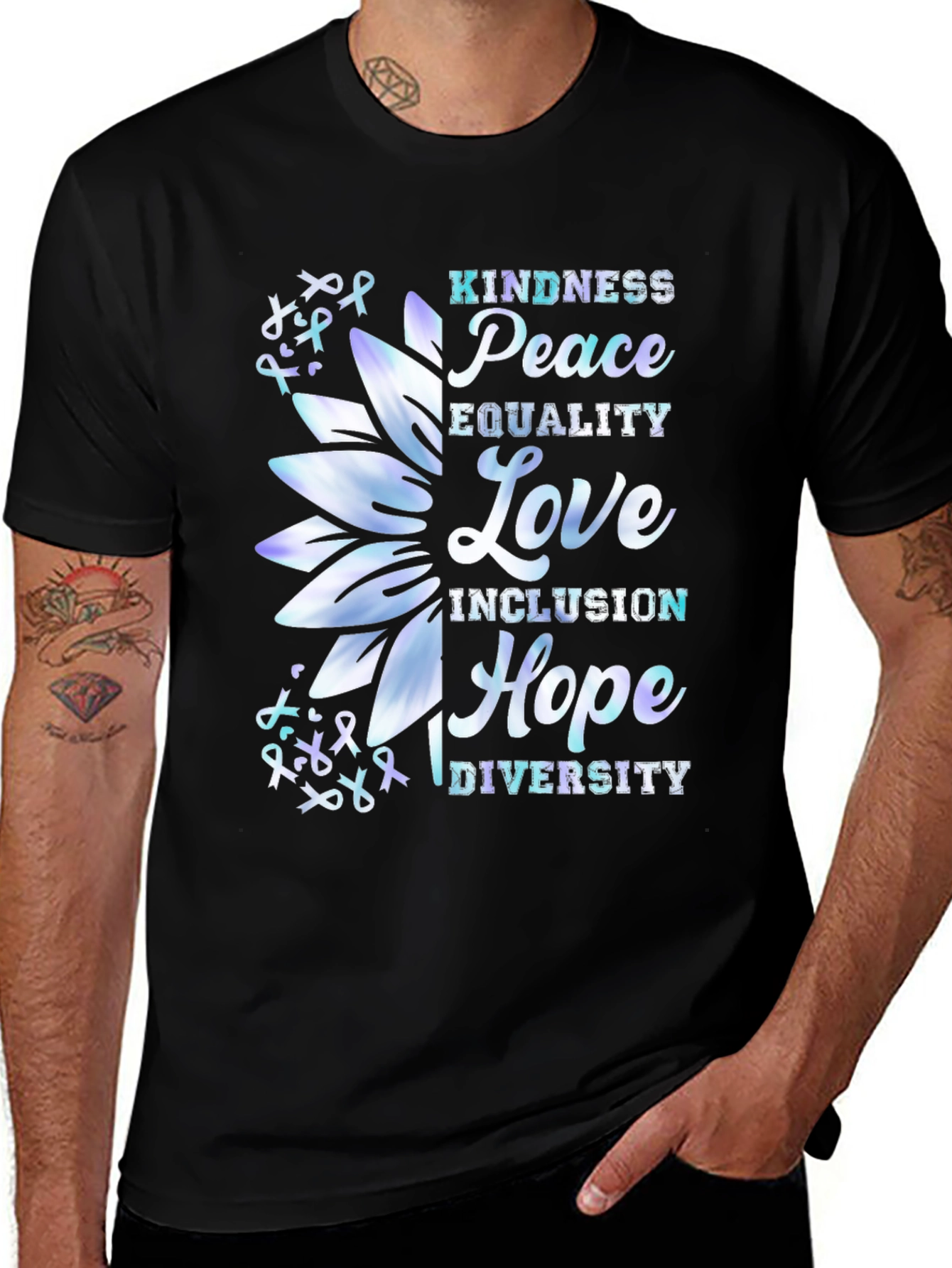 Variant 10 of Kindness Peace Love Graphic T-Shirt