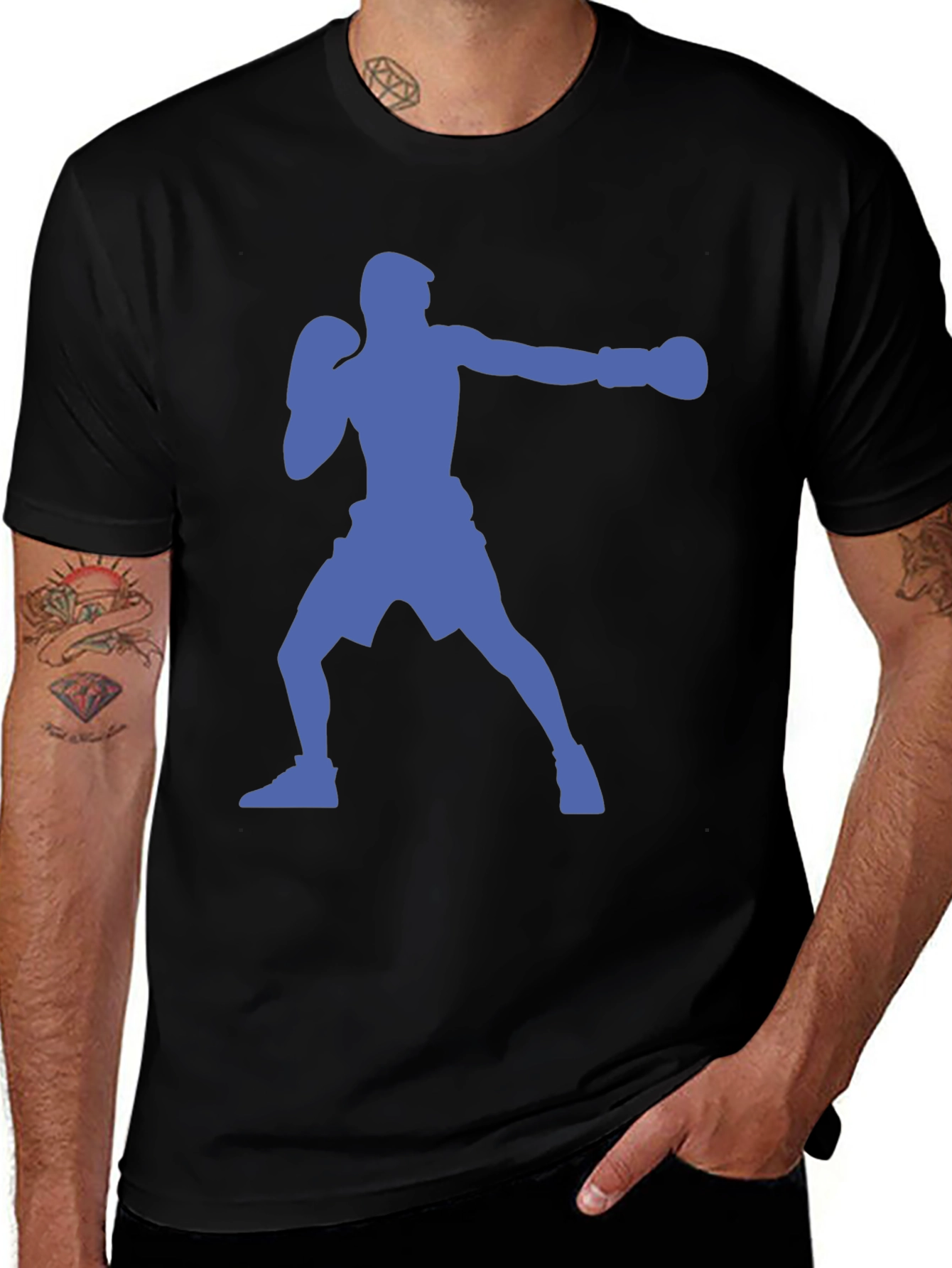 Variant 15 of Boxing Silhouette T-Shirt - Stylish Graphic Tee