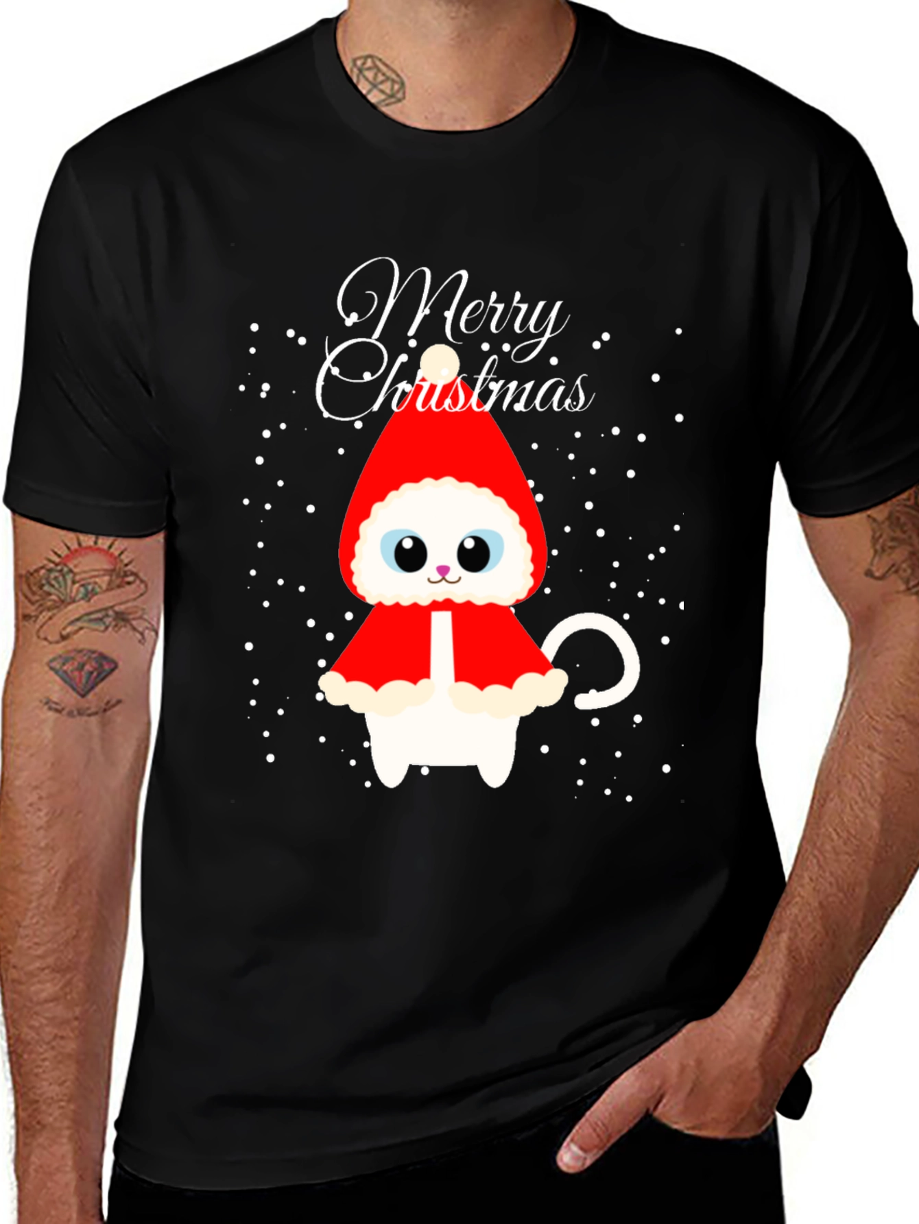 Merry Christmas Cat T-Shirt
