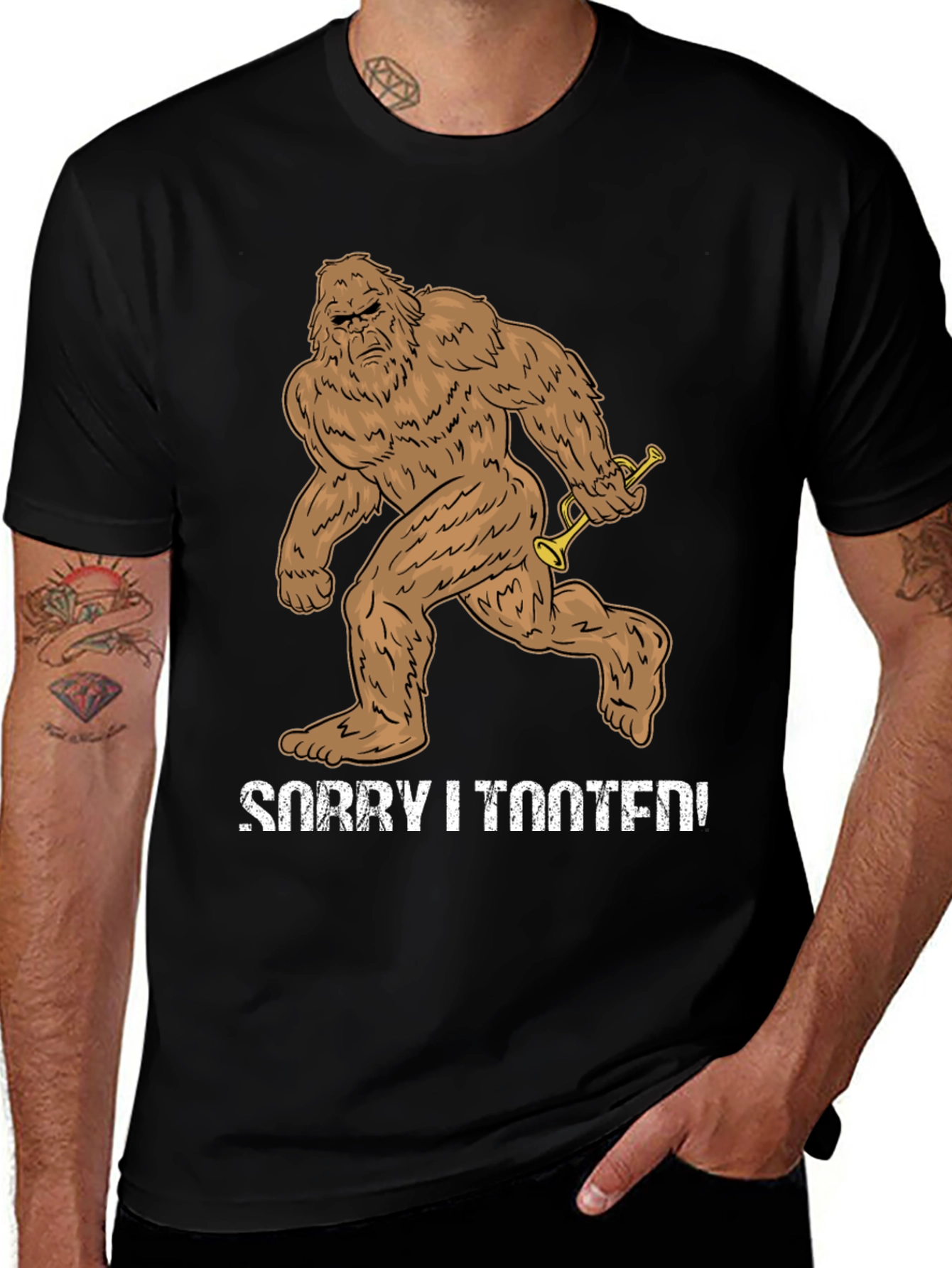 Variant 22 of Funny Bigfoot Sorry I Tooted T-Shirt