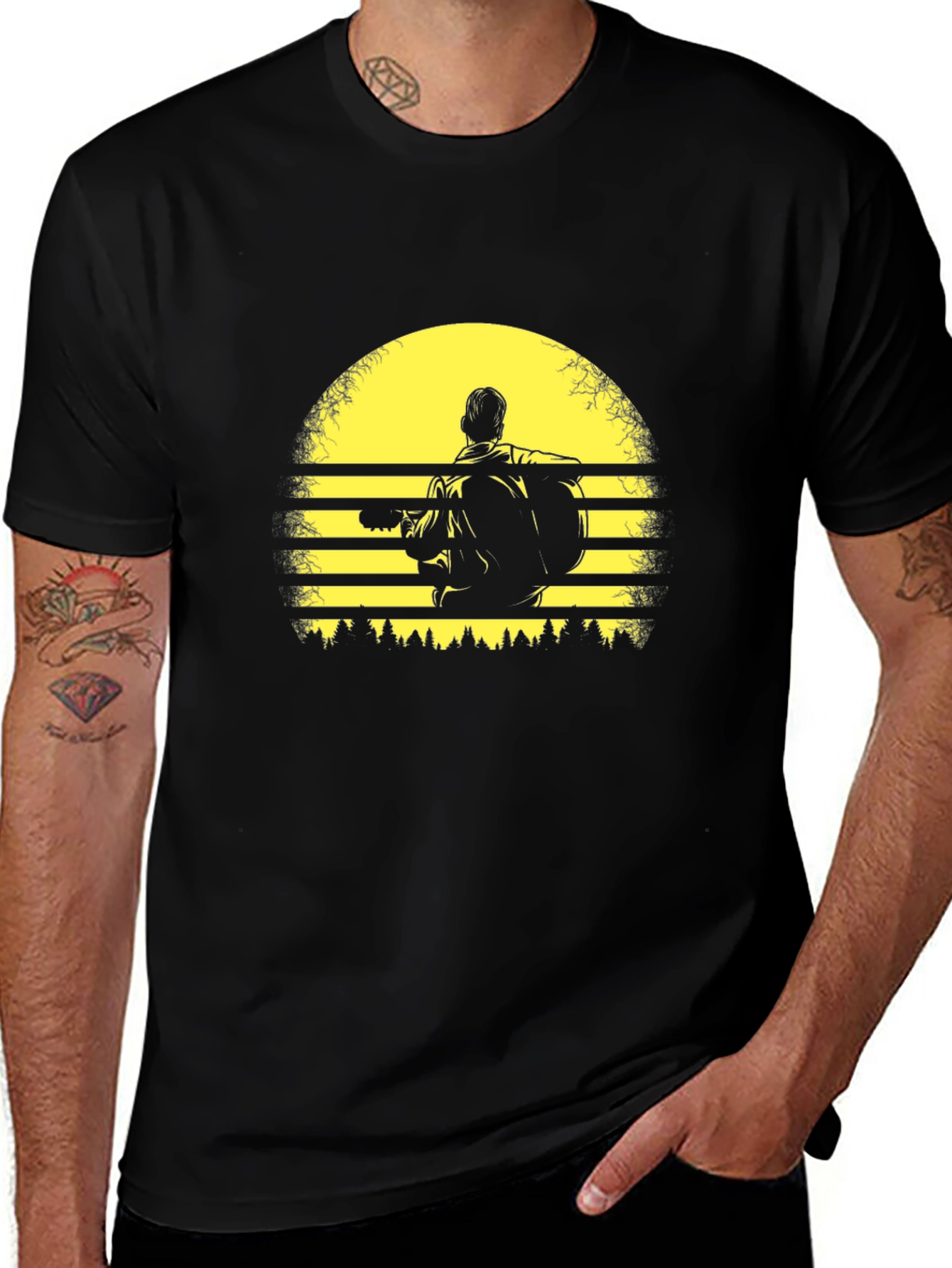 Sunset Guitarist Graphic T-Shirt