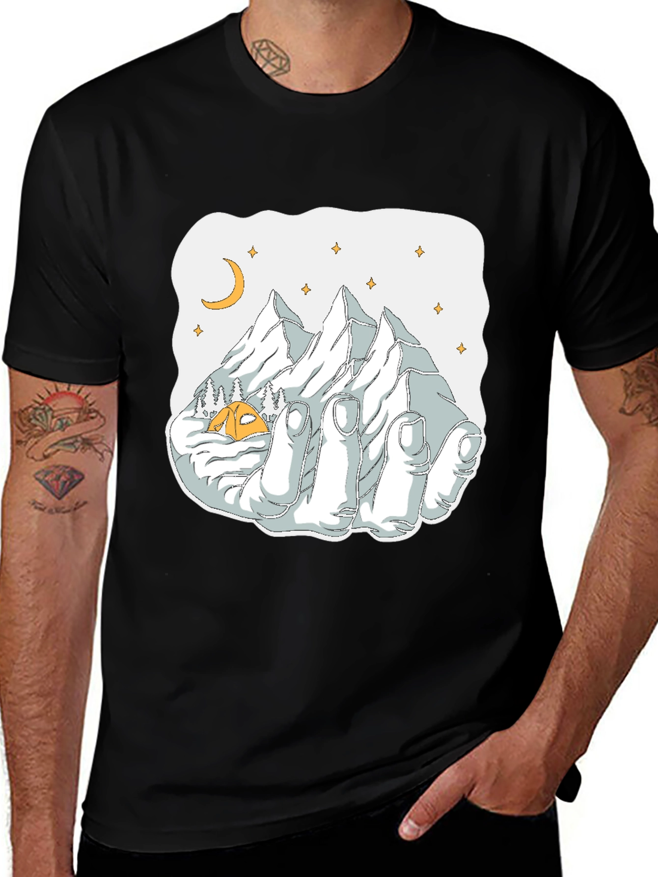 Variant 19 of Mountain Hand Graphic Tee