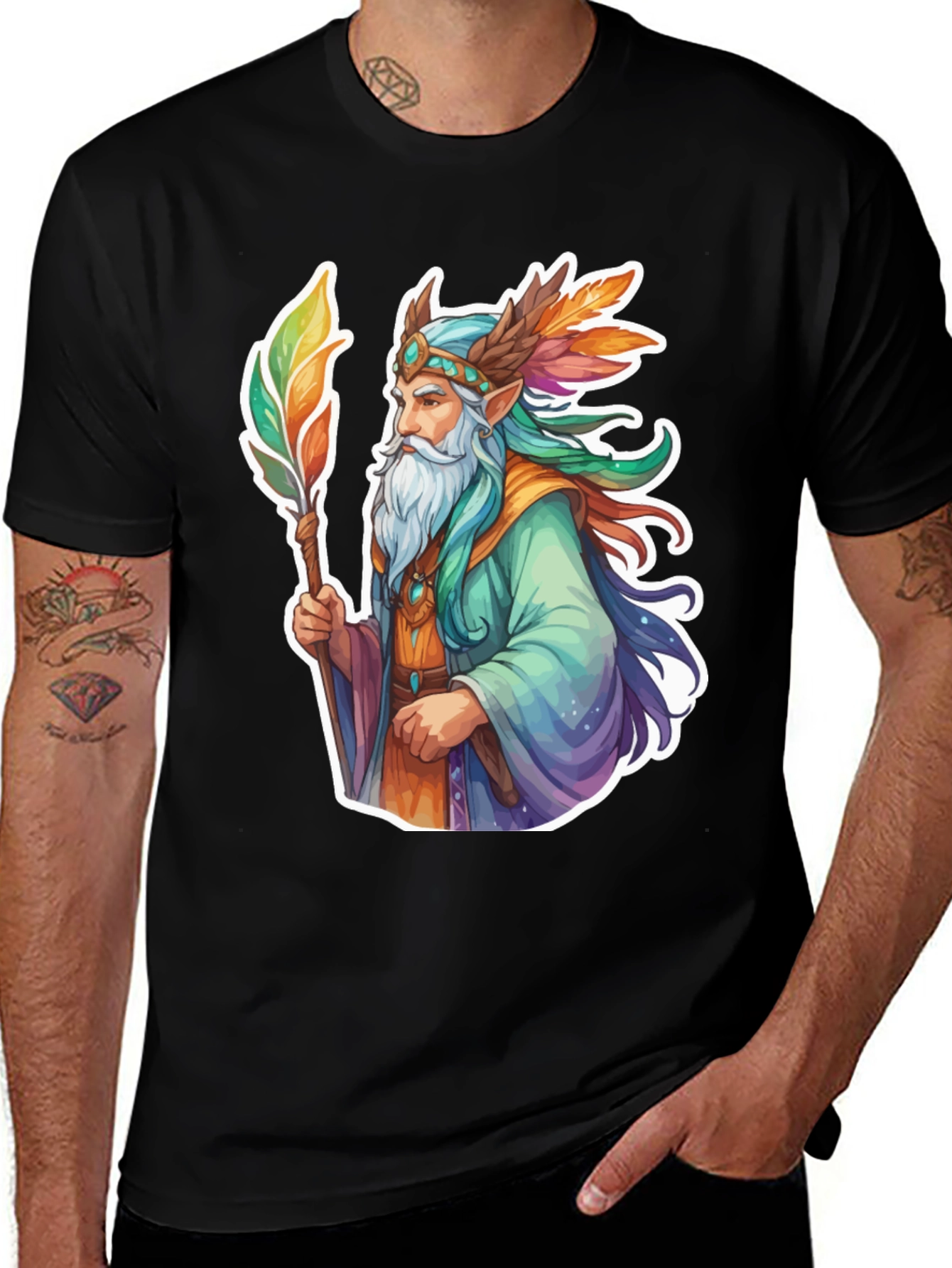 Variant 9 of Whimsical Wizard Graphic Tee