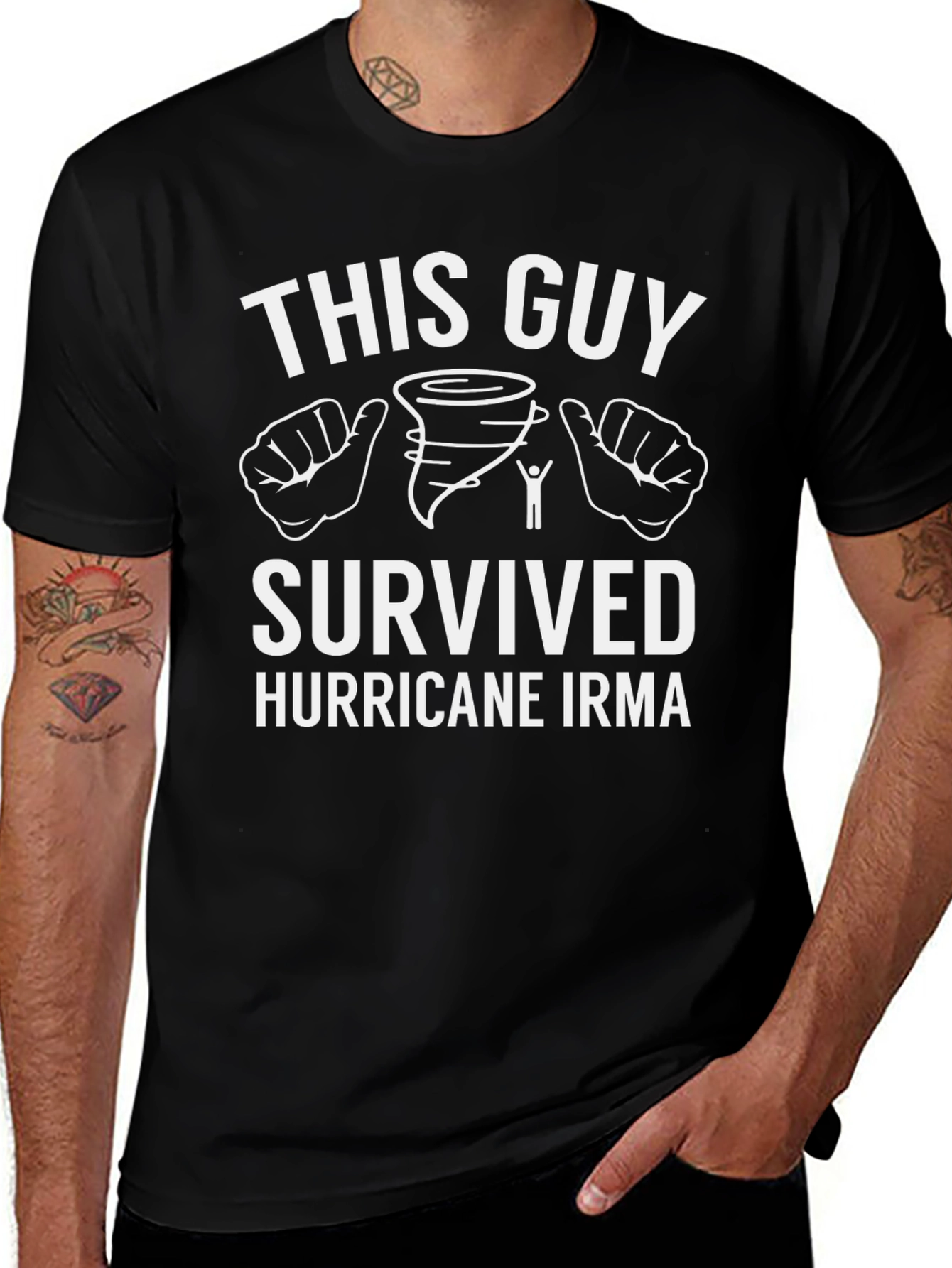 Variant 26 of This Guy Survived Hurricane Irma Novelty T-Shirt