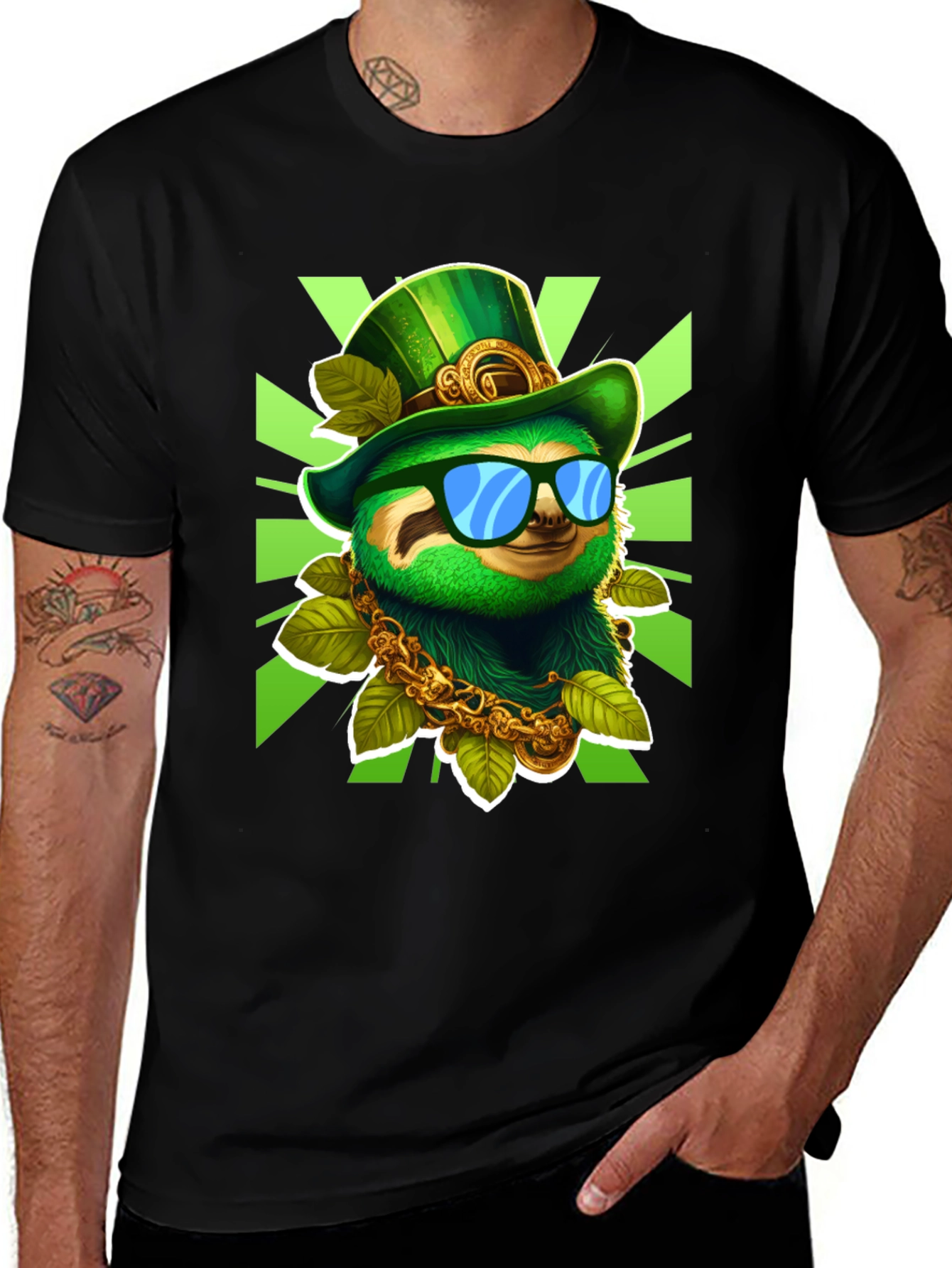 Variant 8 of Lucky Sloth St. Patrick's Day T-Shirt