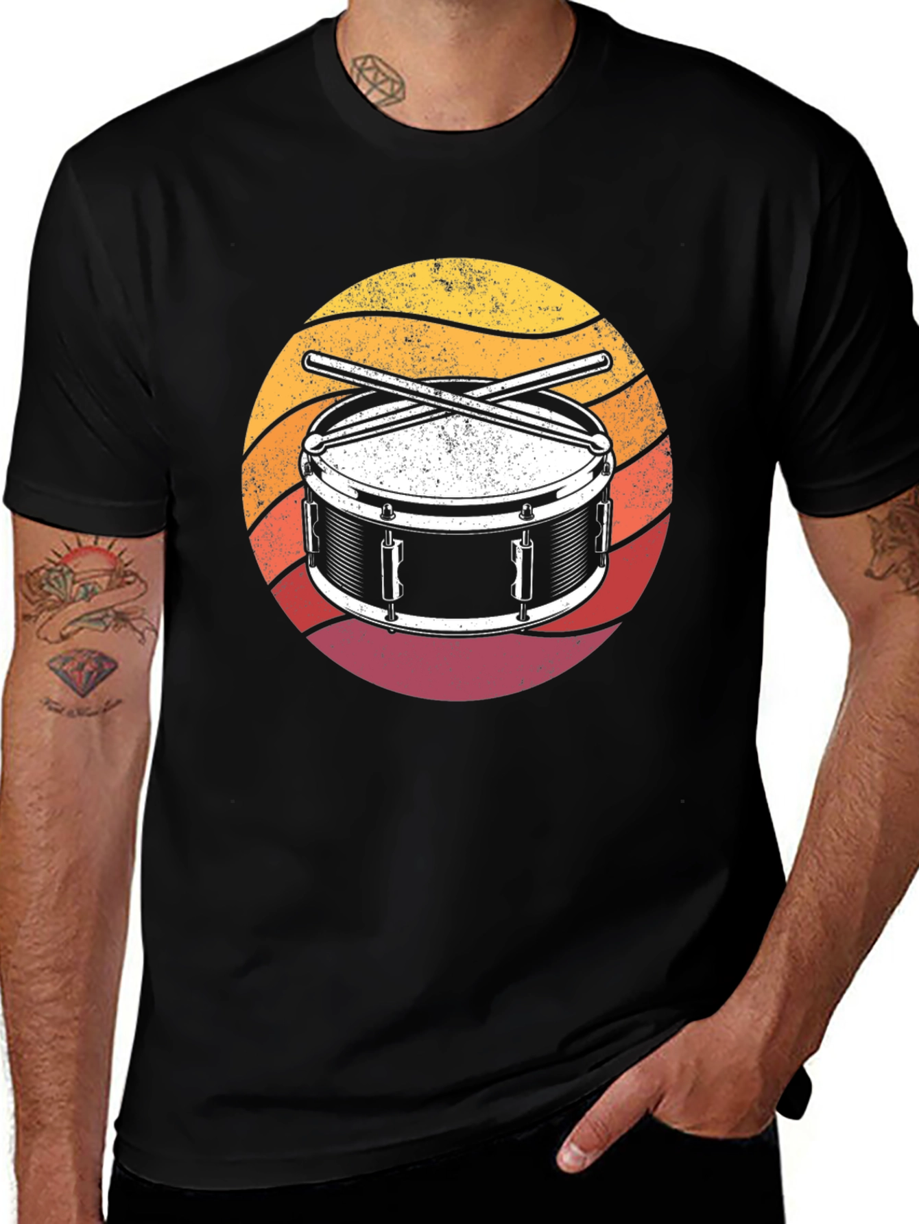 Variant 11 of Drum Kit Sunset Graphic T-Shirt