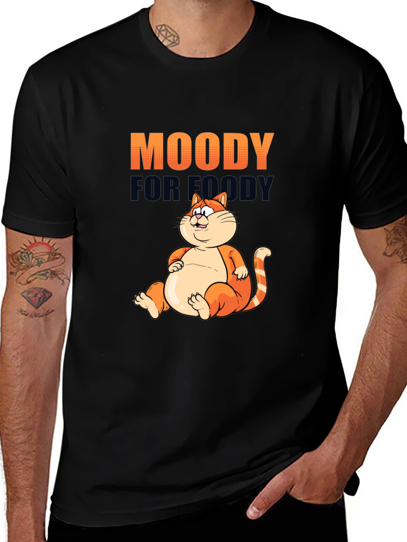 Variant 27 of Moody for Foody Cat Graphic T-Shirt