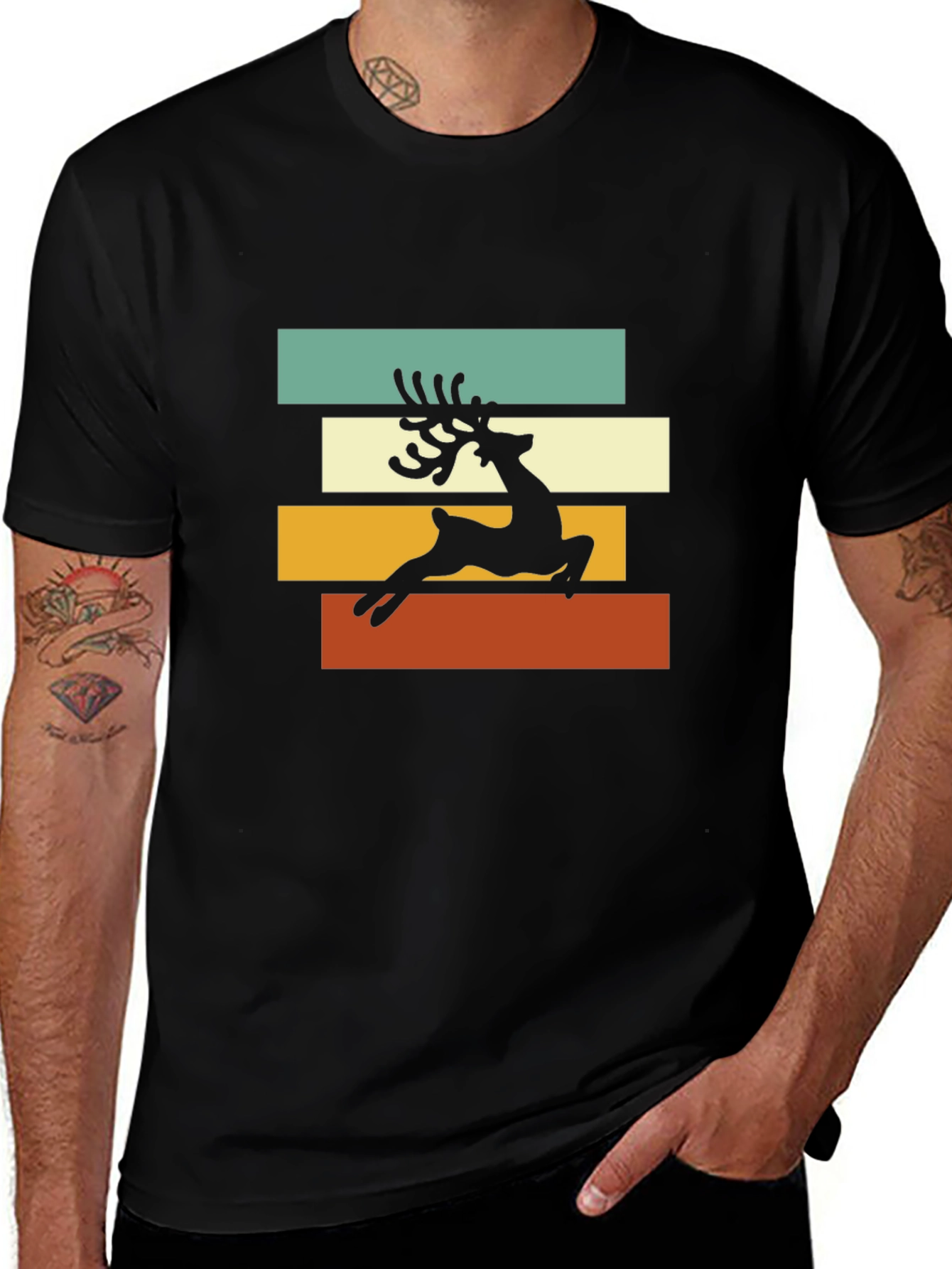 Variant 19 of Retro Reindeer Graphic Tee