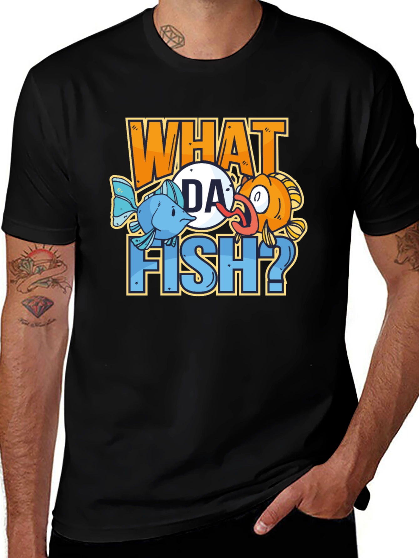 Variant 4 of What Da Fish? Graphic Novelty Tee