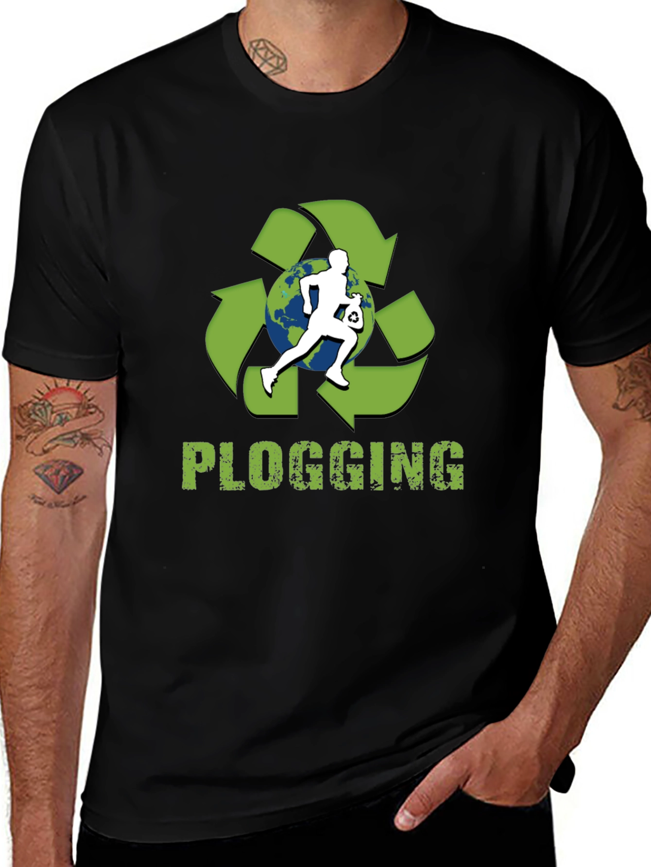 Plogging Tee: Eco-Friendly Run & Clean