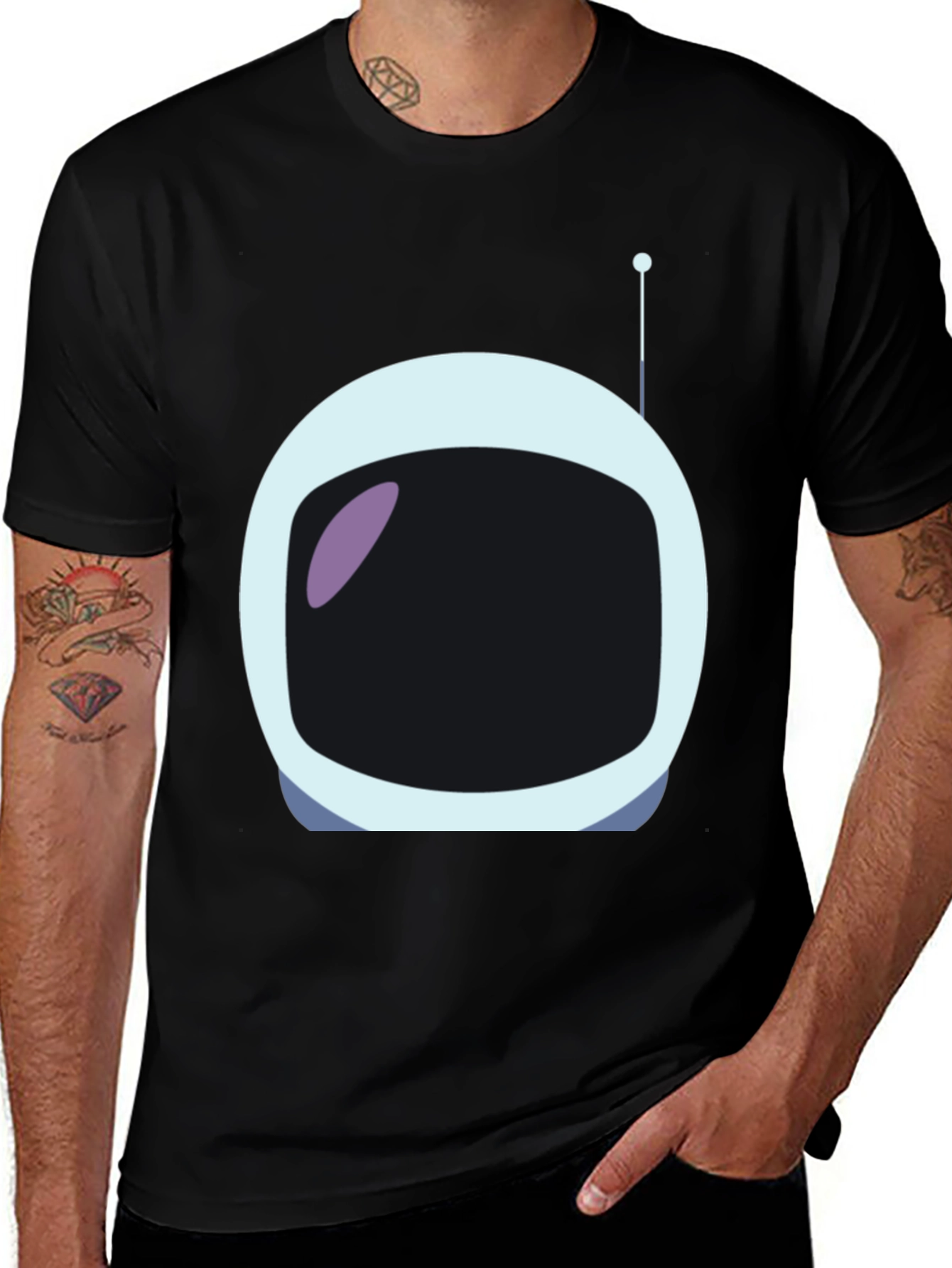 Variant 2 of Astronaut Helmet Graphic Tee - Unique Spaceman Design