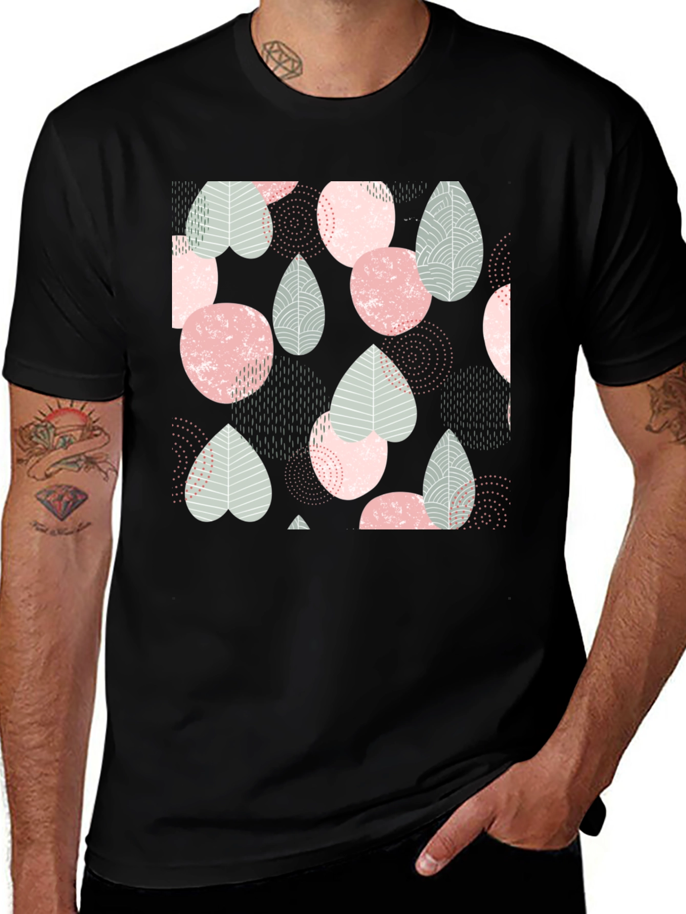 Variant 8 of Abstract Pattern Black T-Shirt