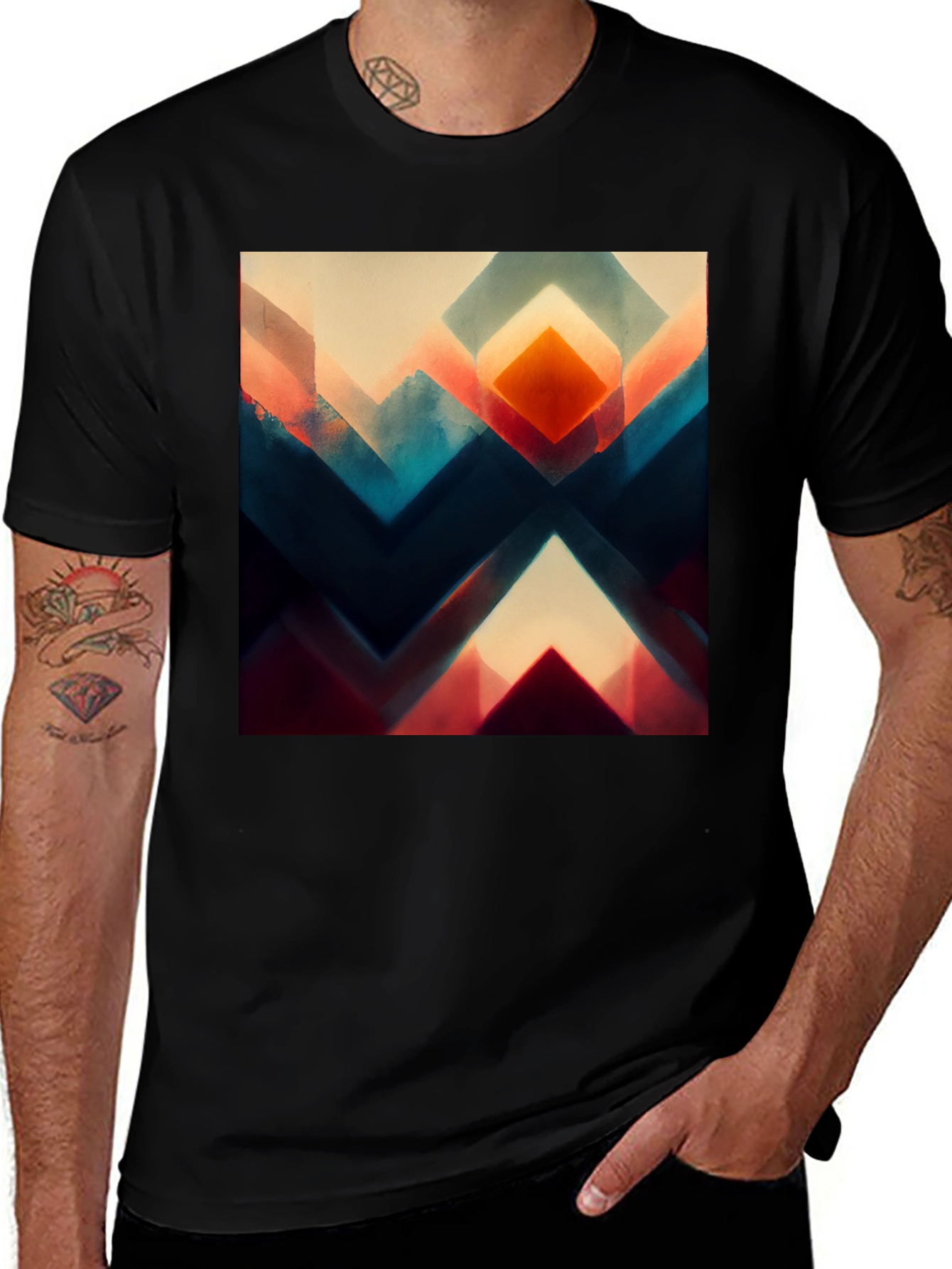 Variant 15 of Geometric Abstract Art Tee - Modern Graphic T-Shirt