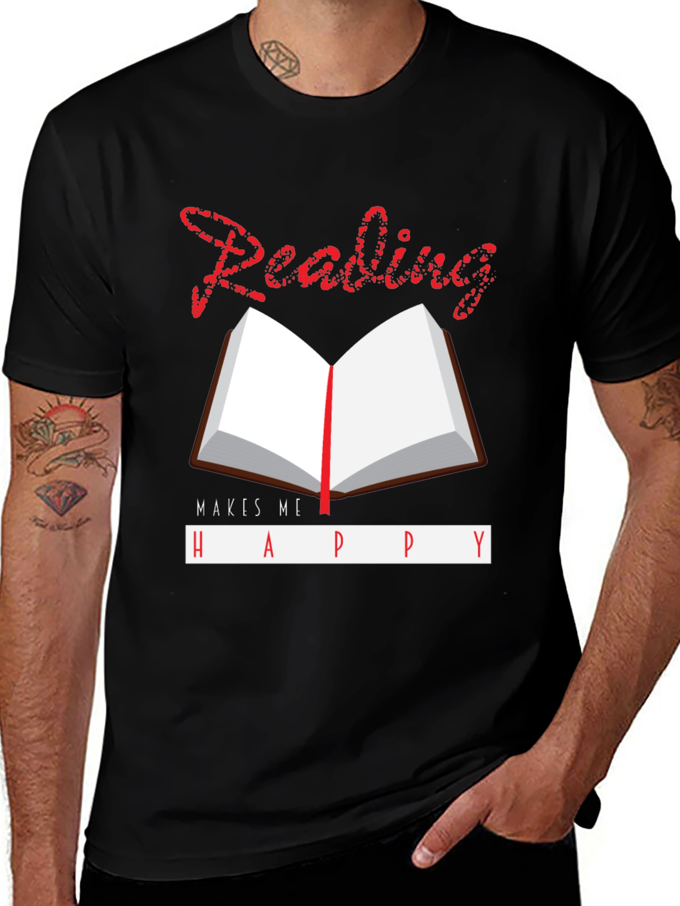 Variant 9 of Reading Makes Me Happy Graphic T-Shirt