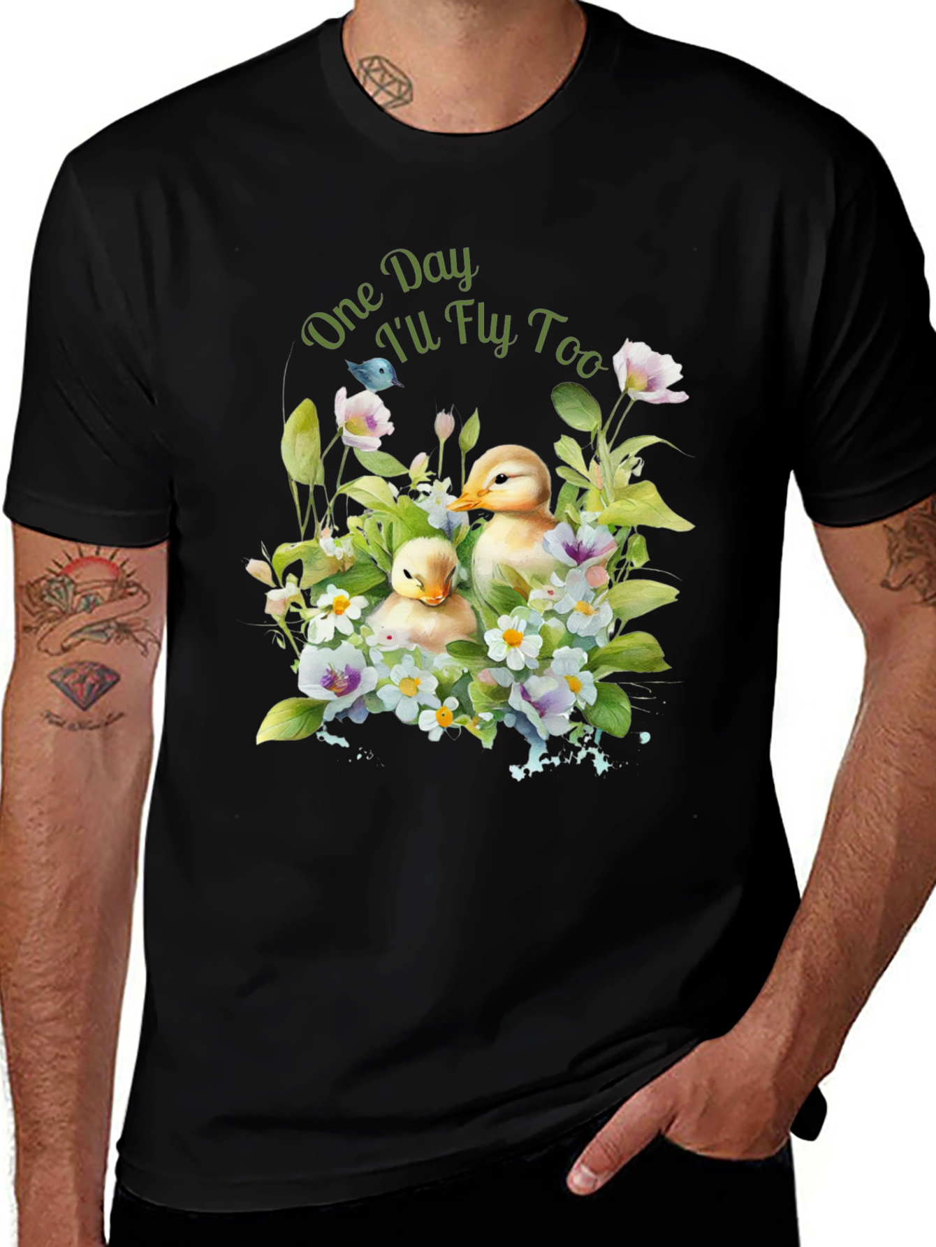 Variant 5 of Duckling Floral Graphic Tee