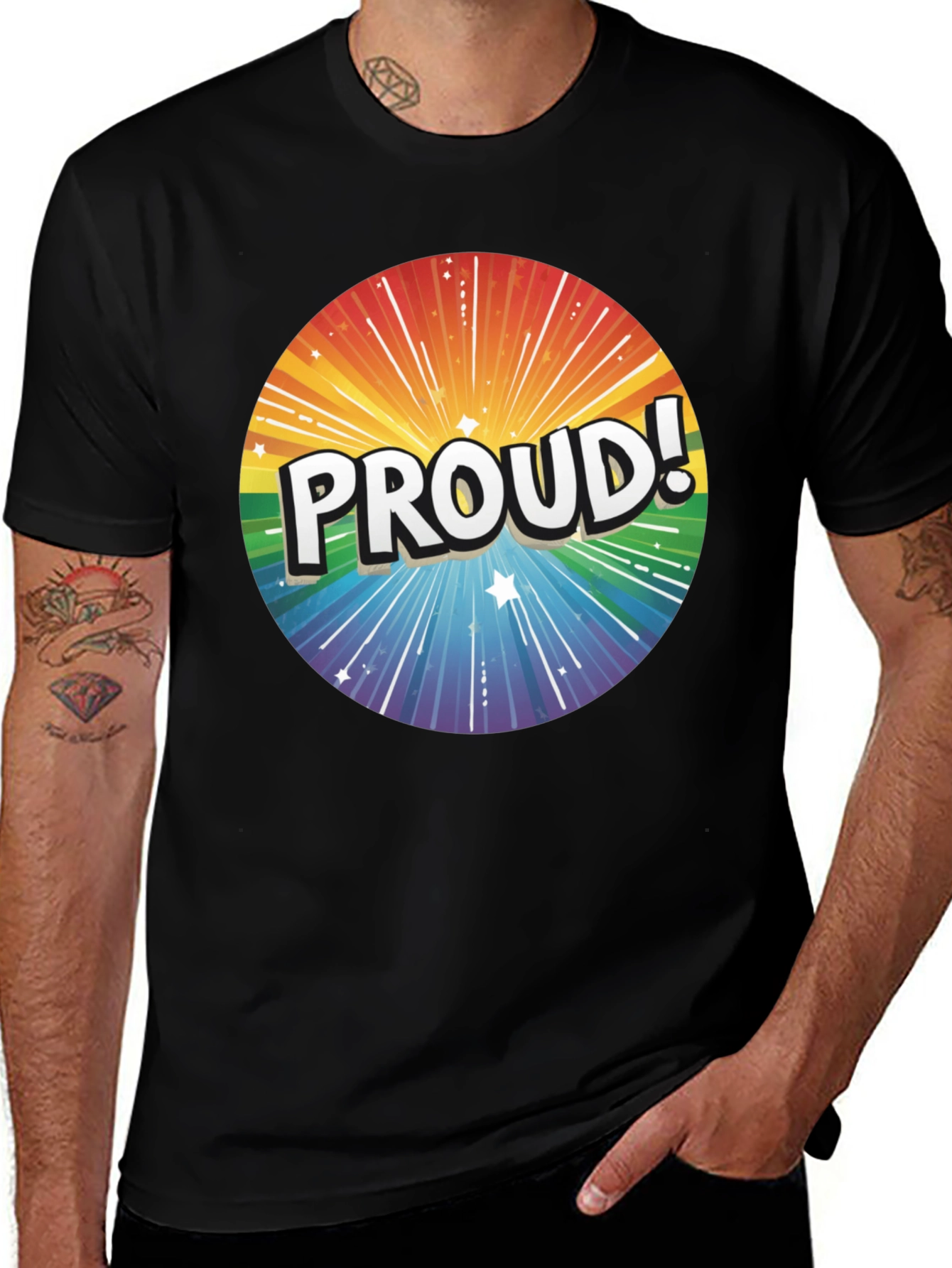 Proud Rainbow Graphic Tee - Pride Month Apparel