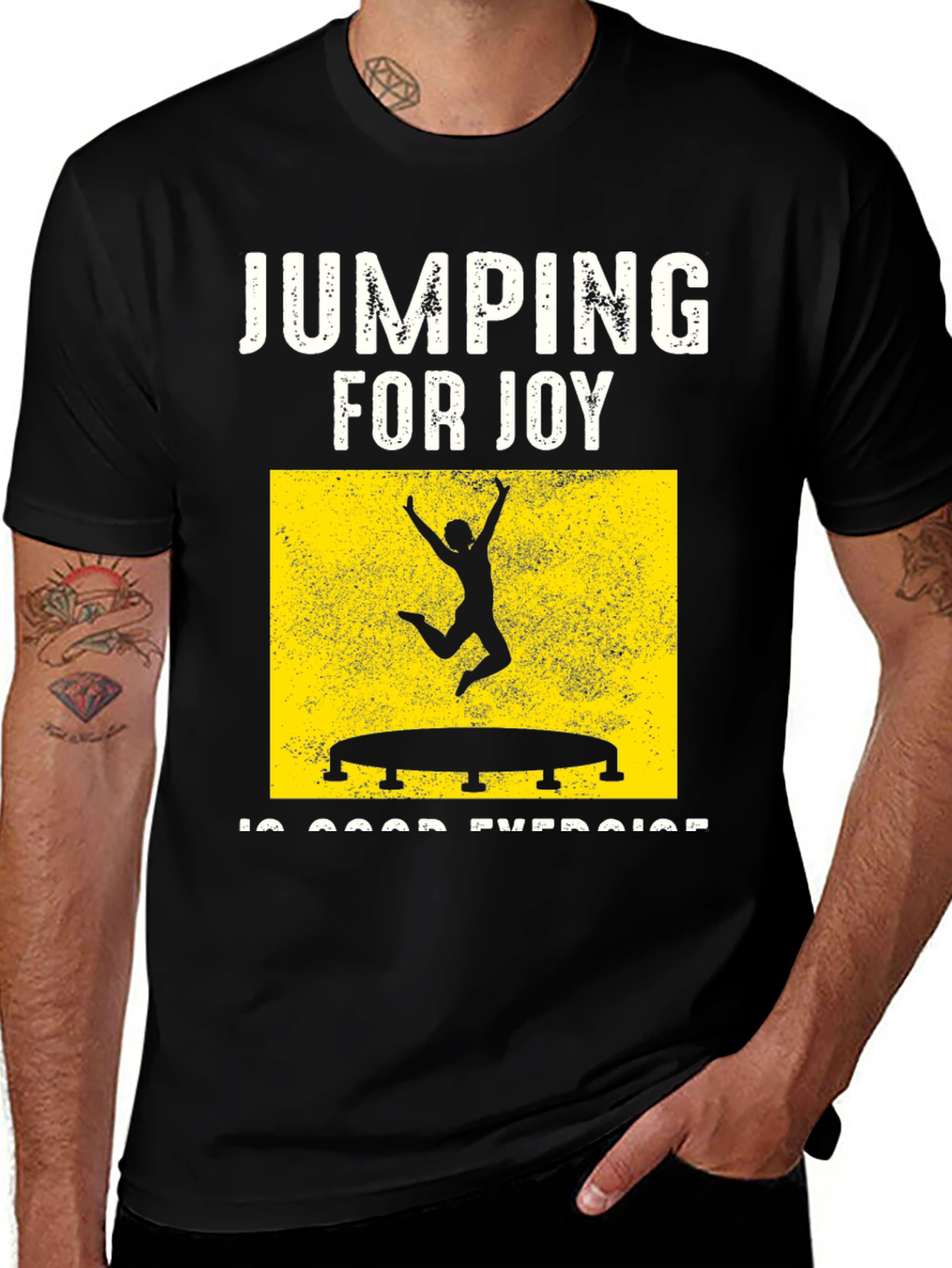 Variant 23 of Jumping for Joy T-Shirt: Fun Exercise Tee