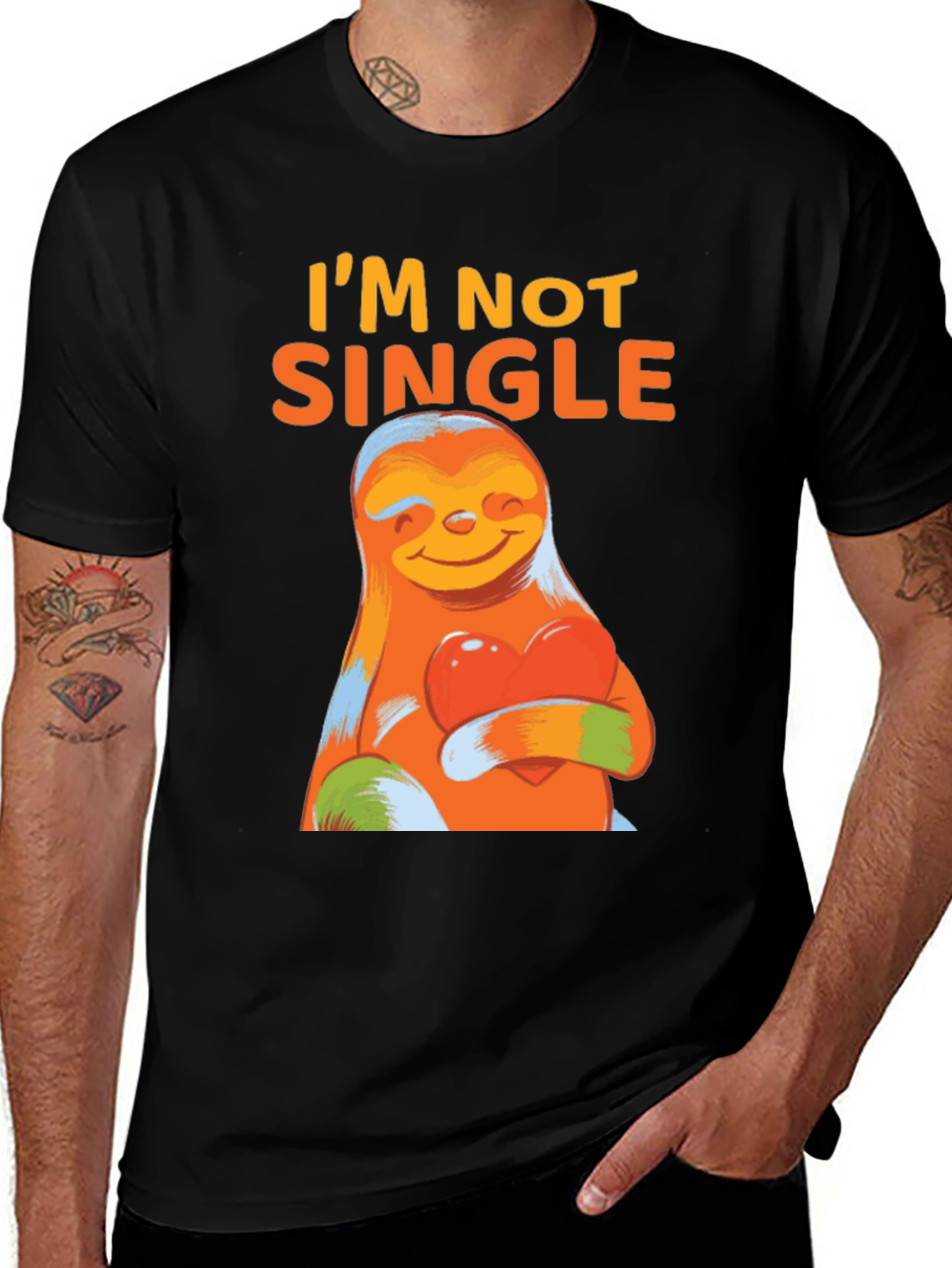 Variant 24 of I'm Not Single Sloth Graphic T-Shirt