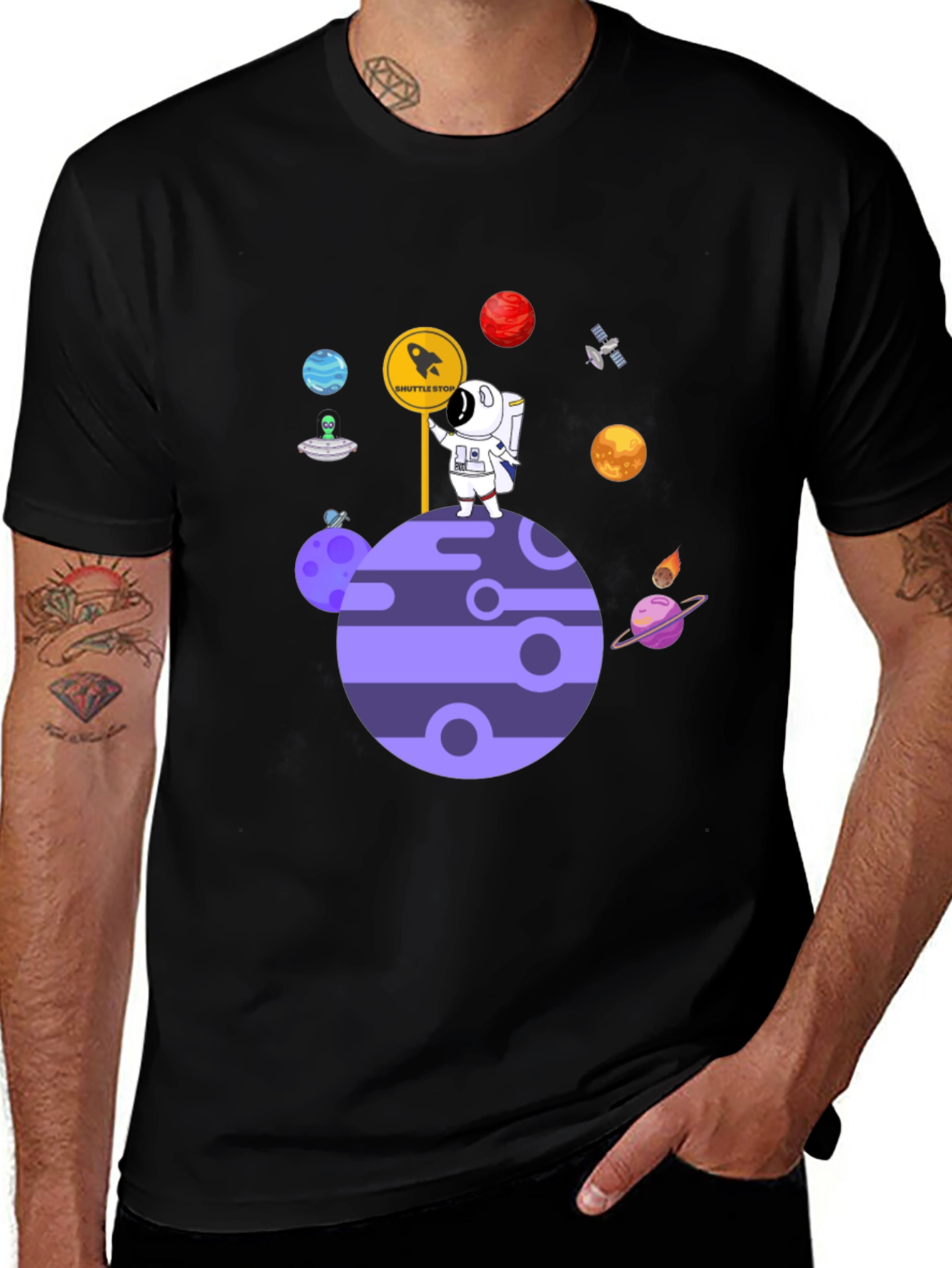 Astronaut Planet Shuttle Stop T-Shirt