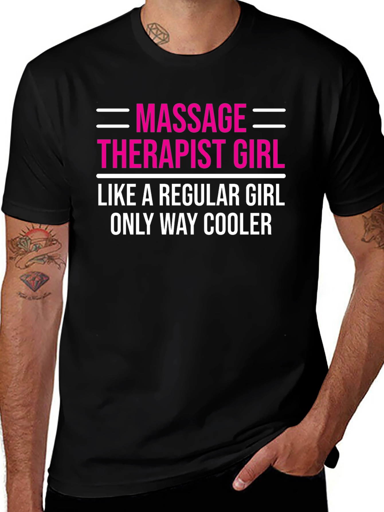 Variant 9 of Massage Therapist Girl T-Shirt - Cool & Stylish