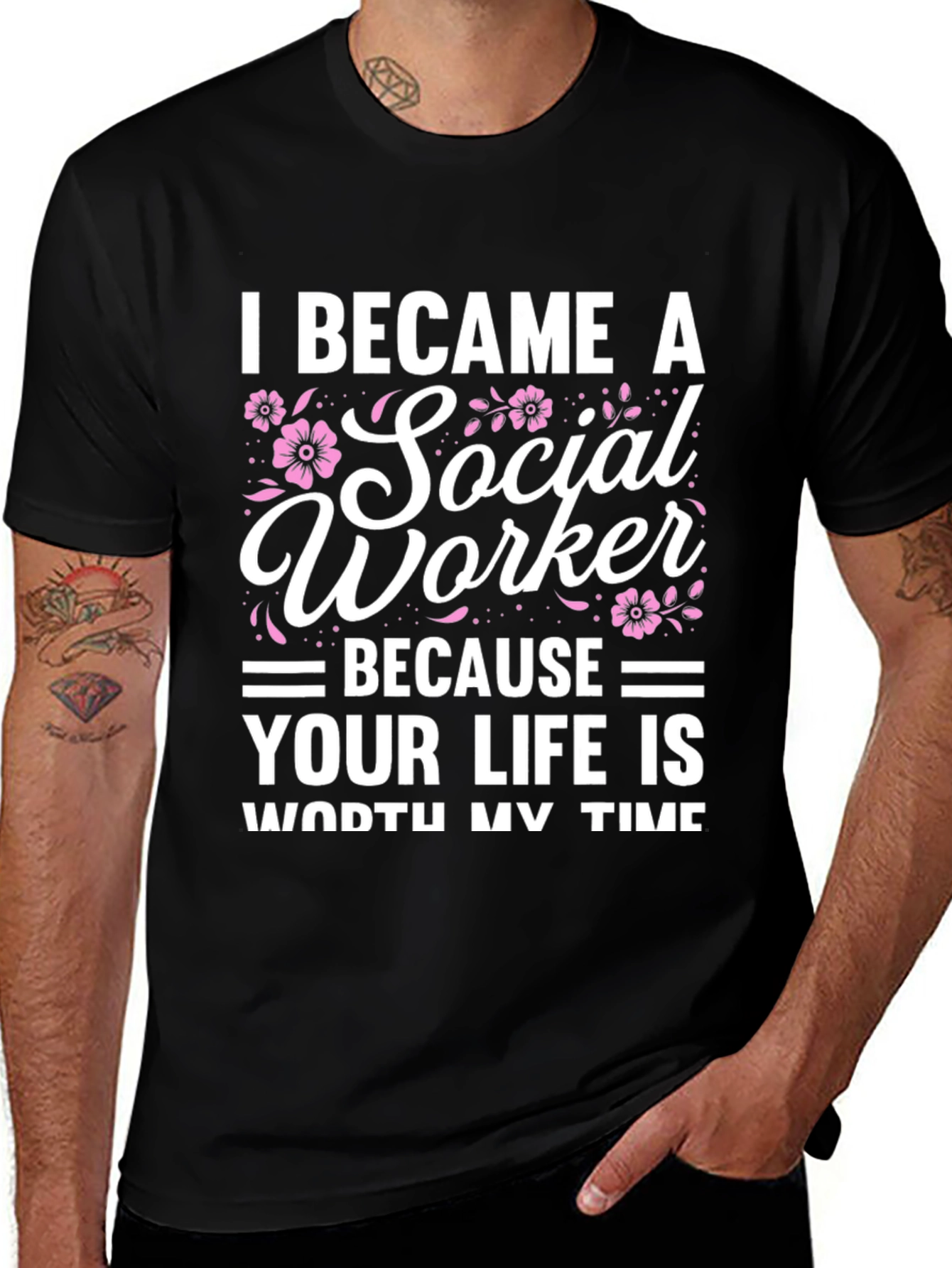 Variant 5 of Social Worker Graphic T-Shirt - Worth My Time Tee