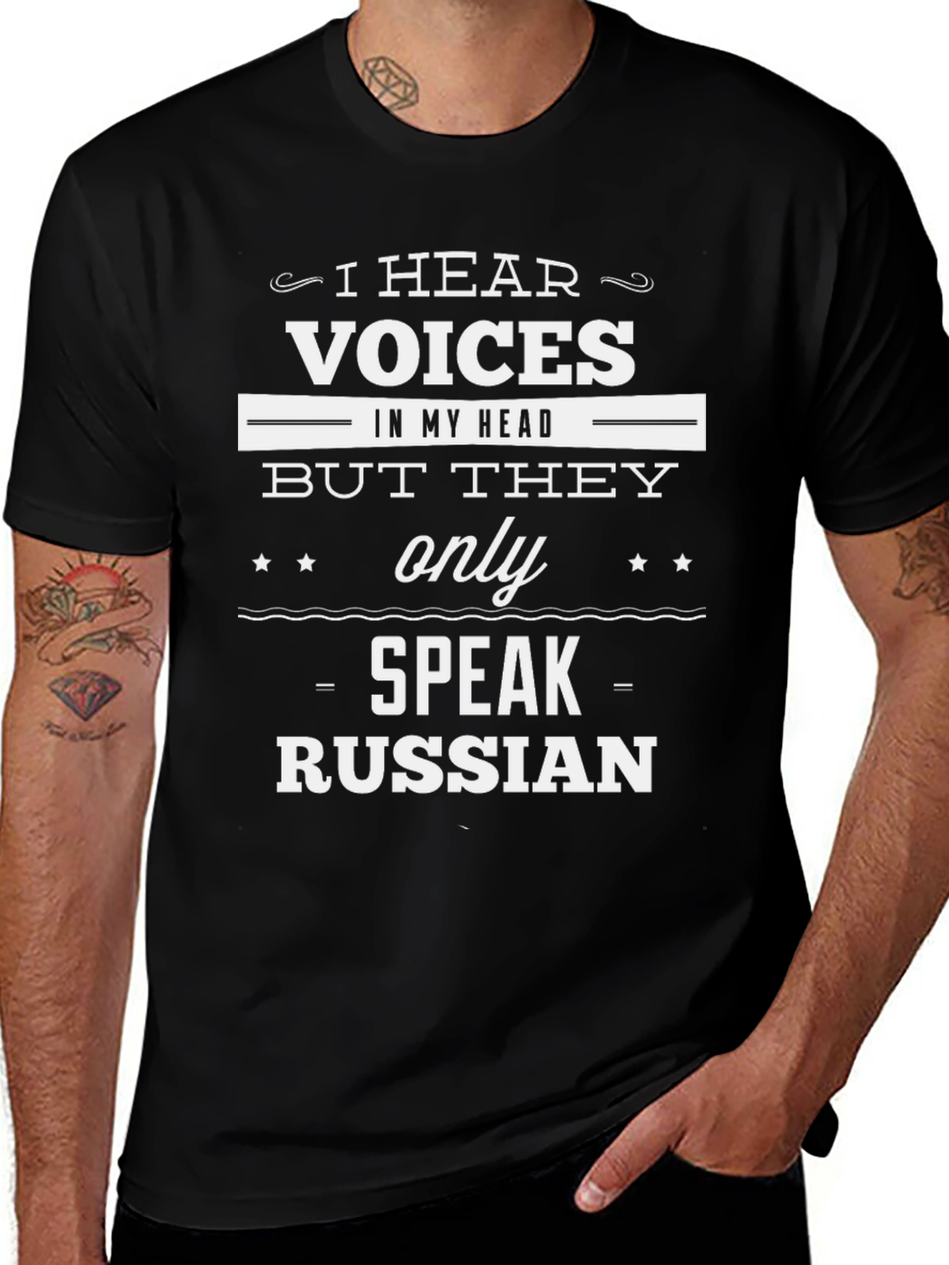 Variant 20 of Humorous Russian Speaking Voices Graphic T-Shirt