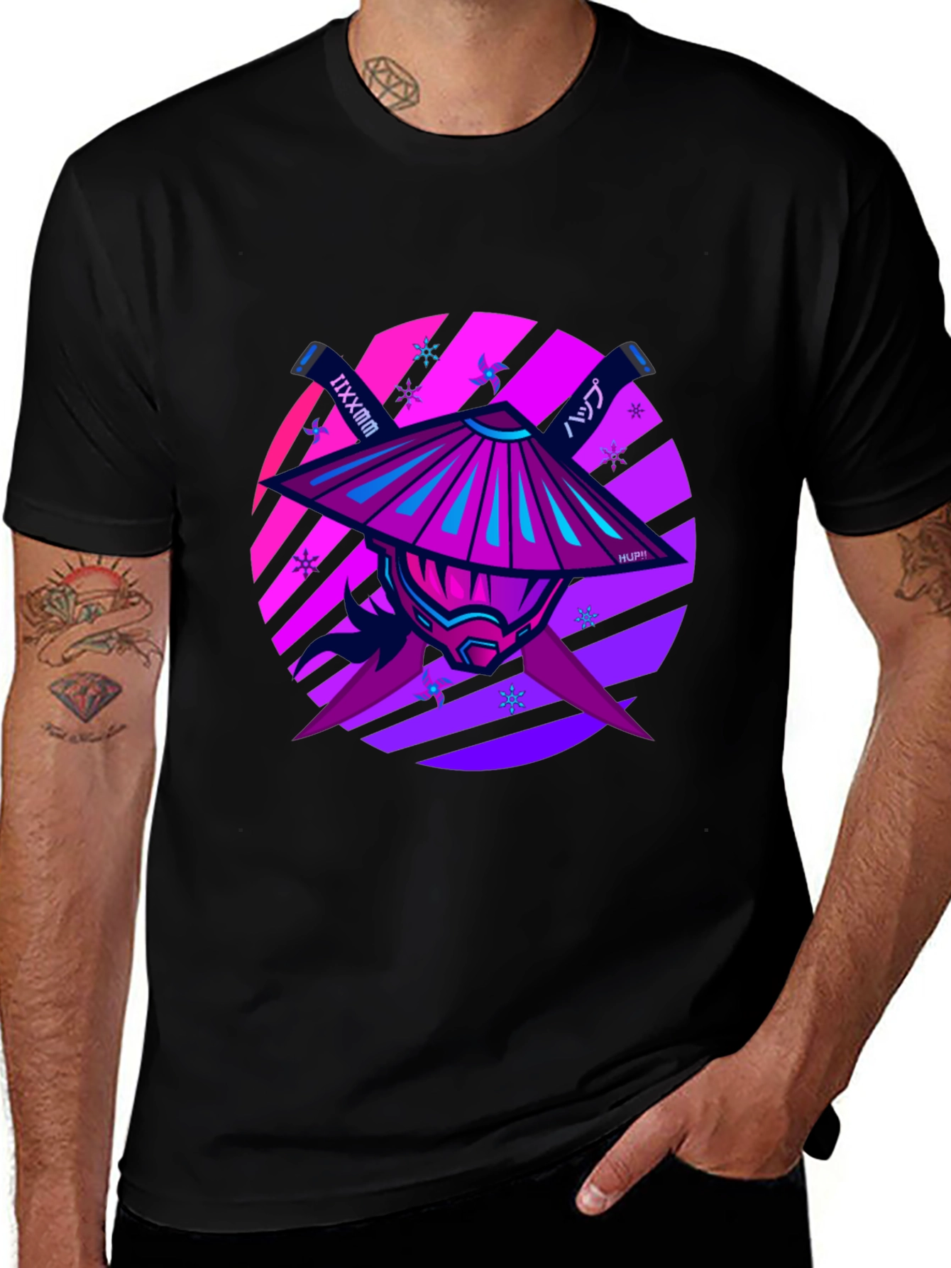 Variant 5 of Samurai Warrior Graphic Tee - Modern Style