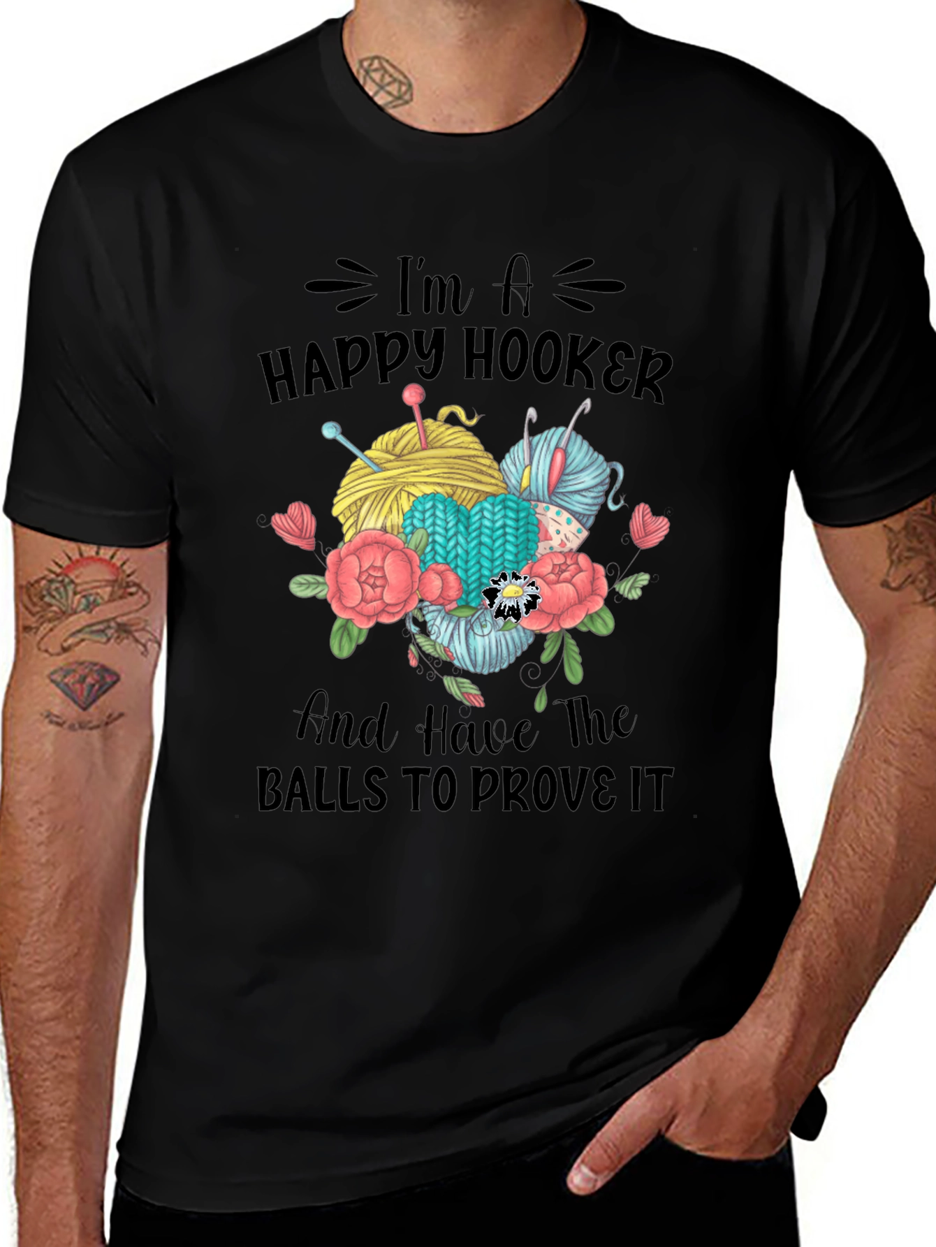 Happy Hooker T-Shirt Funny Crochet Tee